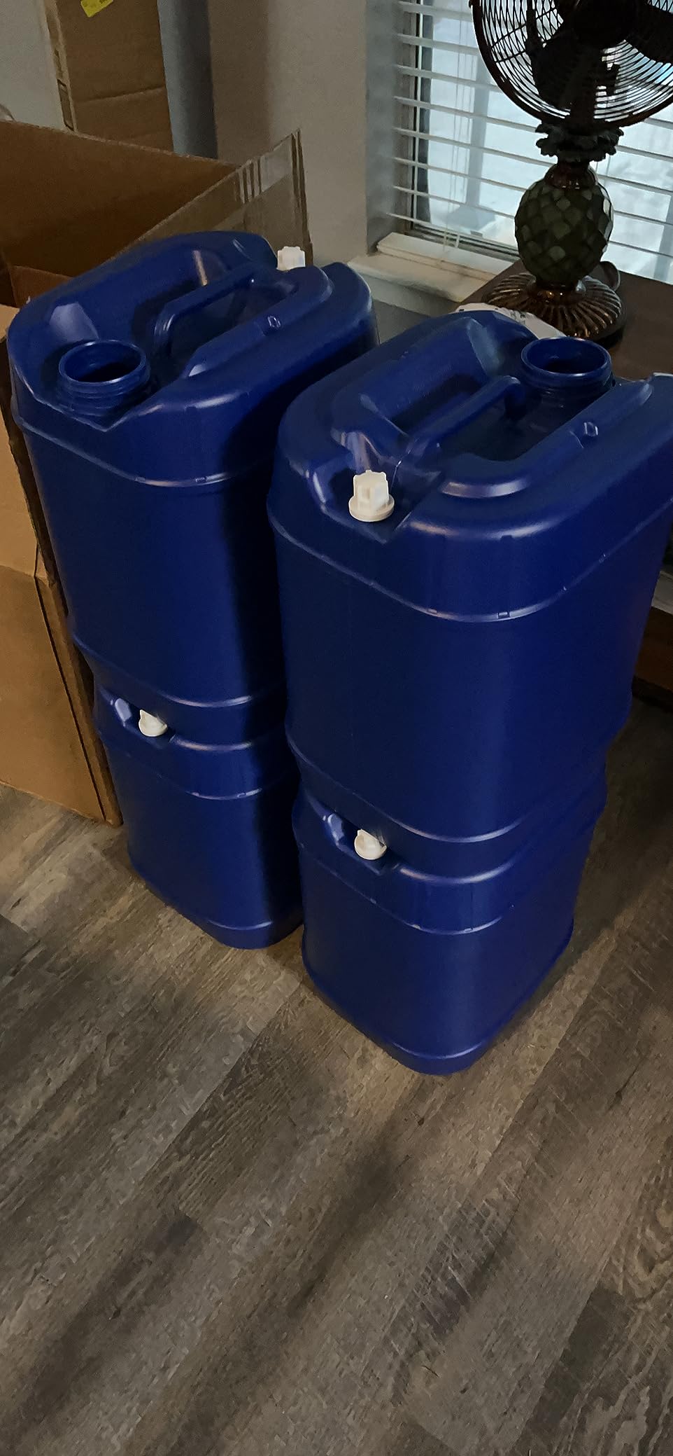 5-Gallon Stackable Water Storage Containers, Emergency Water Storage for Camping and Disaster Preparedness, 20 Gallons customer photo 2