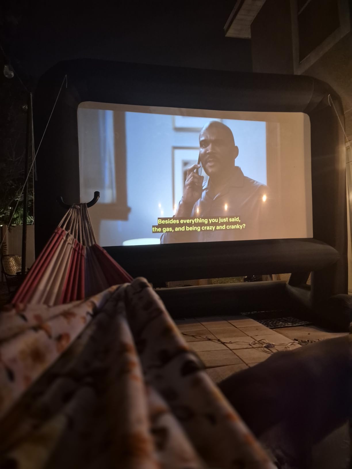 HuaKastro 14 FT Inflatable Projector Screen – One-Piece Design, Easy Setup Blow-Up Movie Screen with Quiet Fan, Ideal for Outdoor & Indoor Movie Nights, Backyard Events, and Parties (Stable Base) customer photo 2