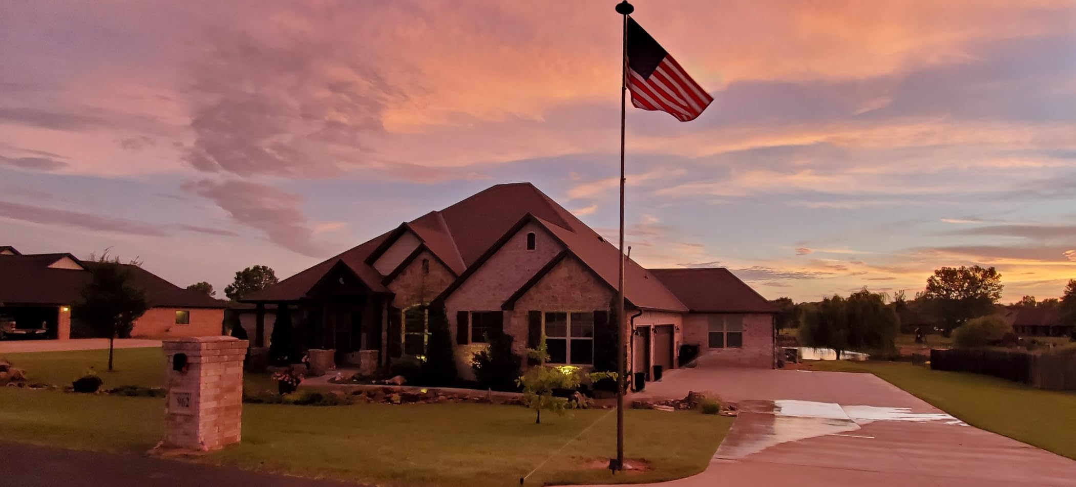 Service First 25FT Flagpole Kit Freedom Edition Black Telescoping for Outside House In Ground - Anti Tangle Swivel Ring Design - 100MPH Wind Tested with Single Flag customer photo 2