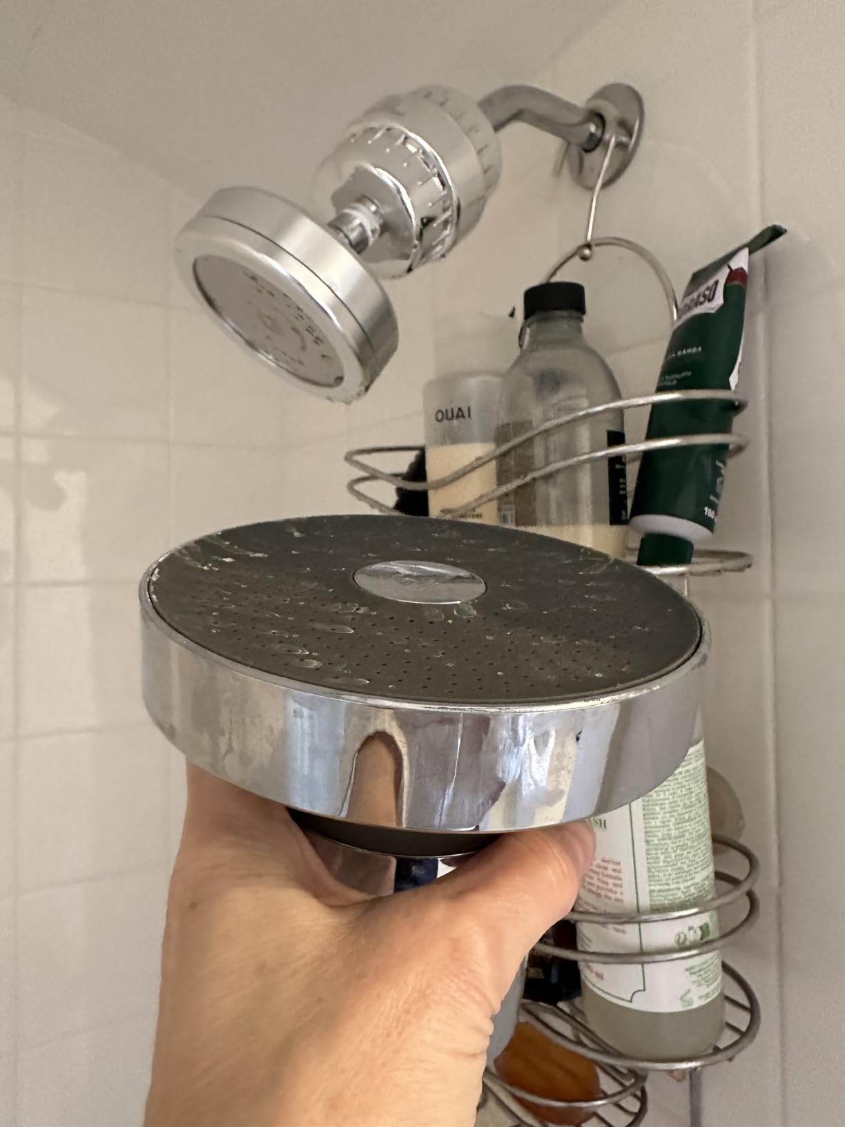 AquaHomeGroup Filtered Shower Head, 20+3 Stage, Reduces Chlorine, Chrome | Shower filter 20+3 stage, reduces chlorine and odor, high output, wall-mount, chrome finish, stainless steel customer photo 2
