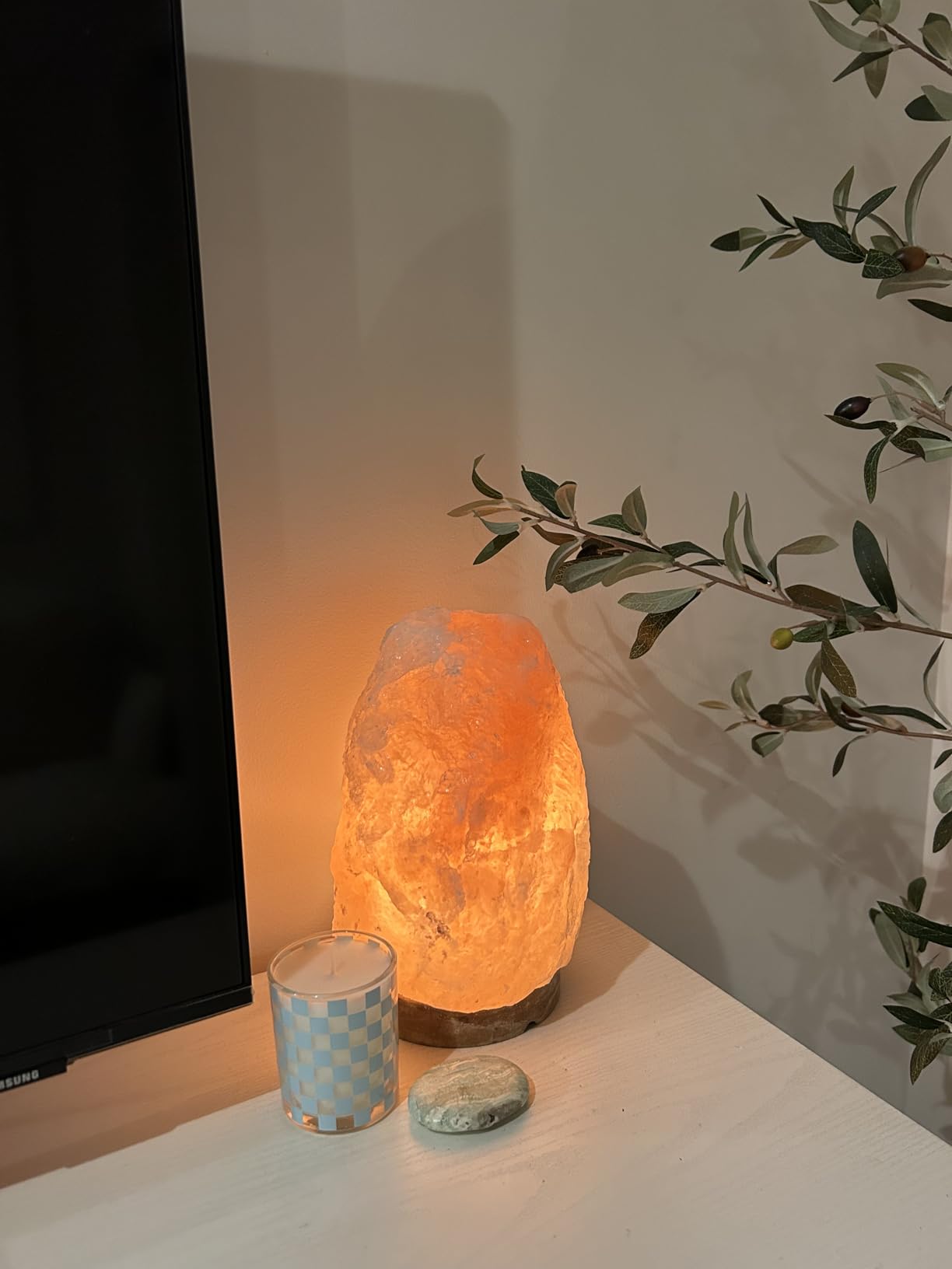 d'aplomb Natural Himalayan Salt Lamp; Large Hand Carved Natural Chunk | 100% Authentic Pink Crystal Rock Salt from Himalayan Mountains; Dimmer Cord; 12 lbs customer photo 2