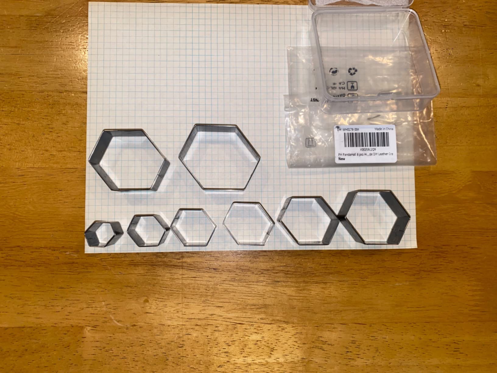 PandaHall 8pcs Die Punch Cutter, 10.5-51mm Hollow Punching Tool High Carbon Steel Die Cutter Square Leather Cutting Die for Leather Crafts customer photo 2