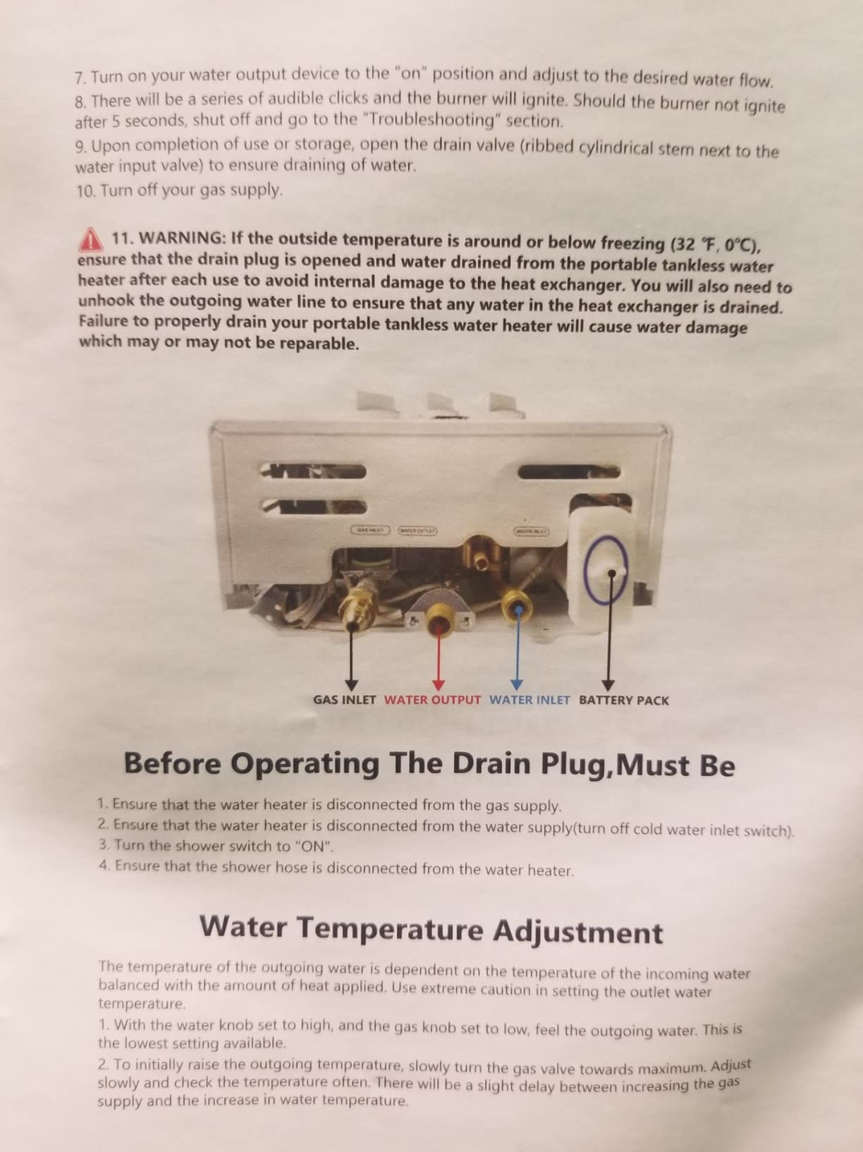 Flame King Portable Tankless Water Heater Propane Gas 10L 2.64 GPM at 68,000 BTU, Outdoor Instant Hot Water Shower for RV, Camping, Farm, Cabins customer photo 1