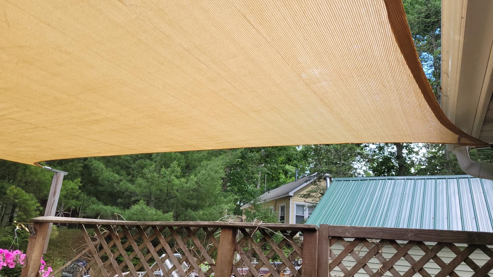 Amagenix Sun Shade Sail 16'X20' Curved Edge Outdoor Shade Canopy Light Grey Breathable 95% UV Block Shade Cloth for Patio Garden Backyard (We Make Custom Size) customer photo 2