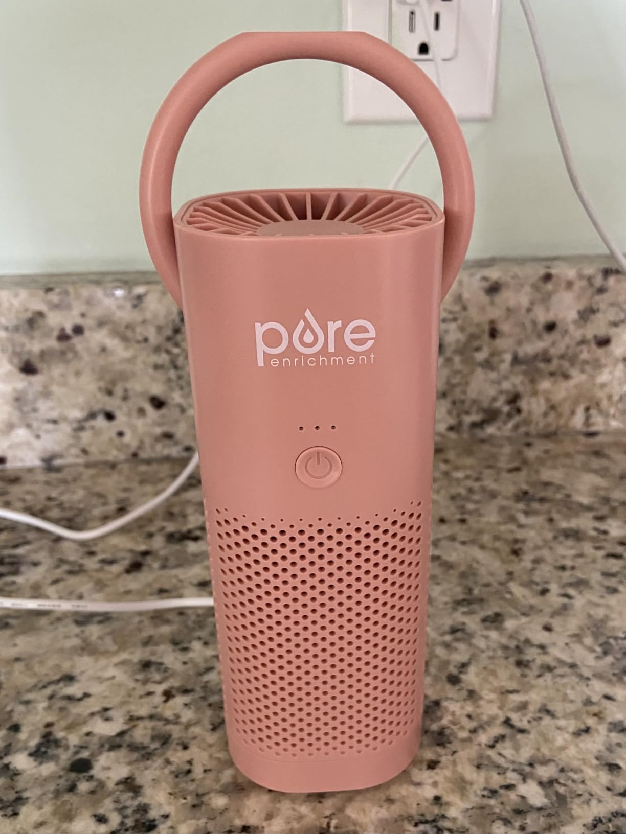 Pure Enrichment PureZone Mini Portable Air Purifier - Cordless True HEPA Filter Cleans Air & Eliminates 99.97% of Dust, Odors, & Allergens Close to You - Cars, School, & Office (Starlight Blue) customer photo 1