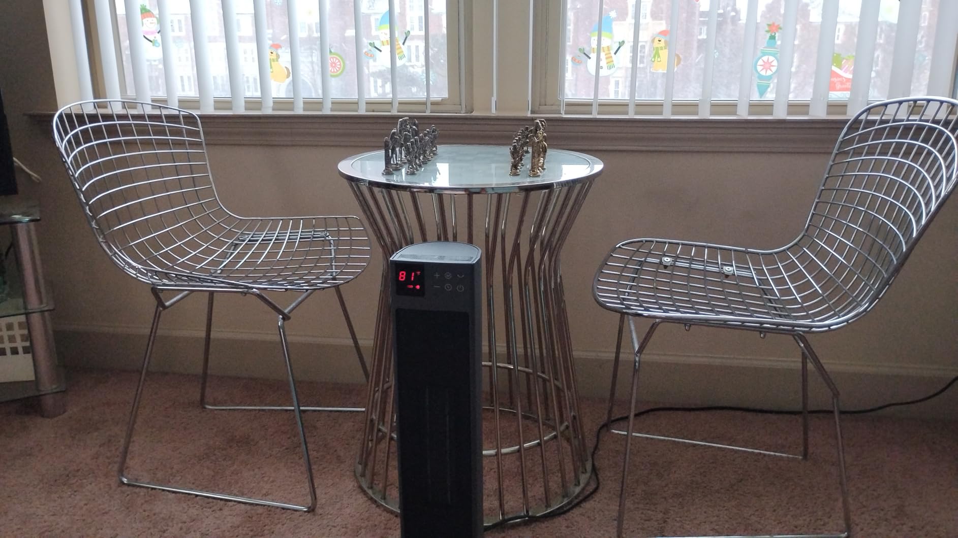 PELONIS PTH15A4BGB Ceramic Tower 1500W Indoor Space Heater with Oscillation, Remote Control, Programmable Thermostat & 8H Timer, ECO Mode, Tip-Over Switch & Overheating Protection, Gray customer photo 2