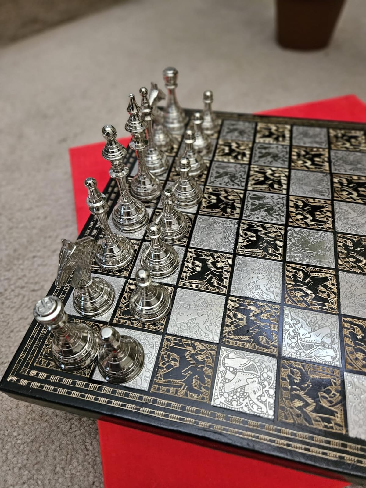 Luxury & Decorative Premium Chess Board Game Set | 14 x 14 Inches | Multicolor | Collectible & Handmade Chess Set for Professionals & Adult for Tournament/for Gifting by INDUS LIVING customer photo 1