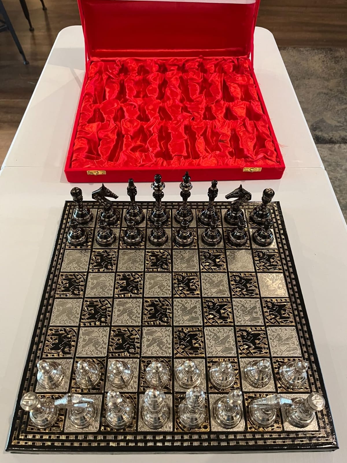 Luxury & Decorative Premium Chess Board Game Set | 14 x 14 Inches | Multicolor | Collectible & Handmade Chess Set for Professionals & Adult for Tournament/for Gifting by INDUS LIVING customer photo 2