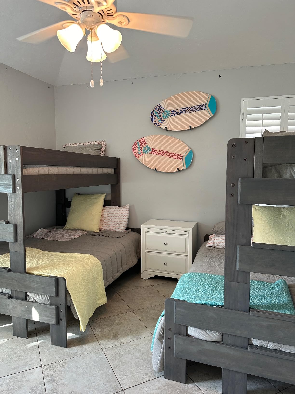 Max & Lily Bunk Bed, Twin-Over-Full Bed Frame For Kids, Solid Wood Bunk Bed for Kids, No Box Spring Needed, Driftwood customer photo 2