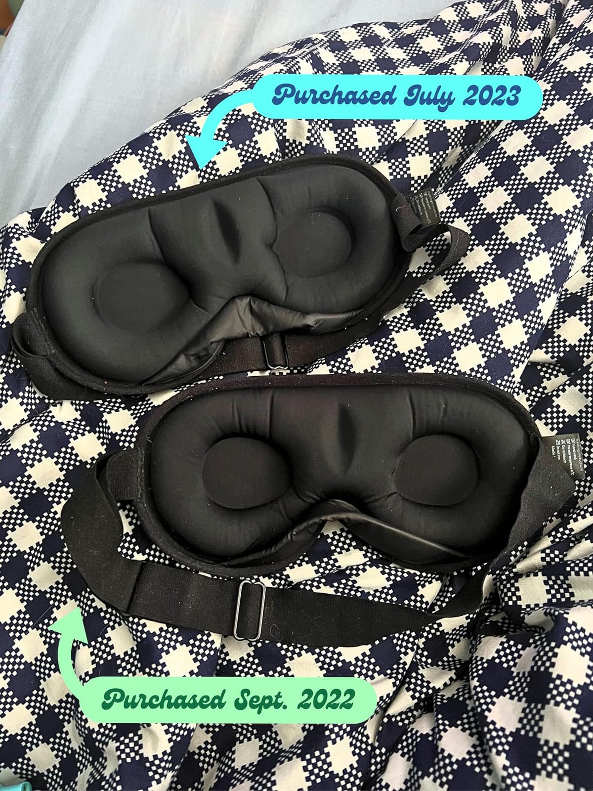 YFONG Weighted Sleep Mask for Women Men, 3D Light Blocking Eye Mask, Black | 4.2oz/120g, Pressure Relief, Zero Eye Pressure, Night Sleeping Mask, Adjustable Strap, Eye Cover, Blindfold for Travel, Nap customer photo 2