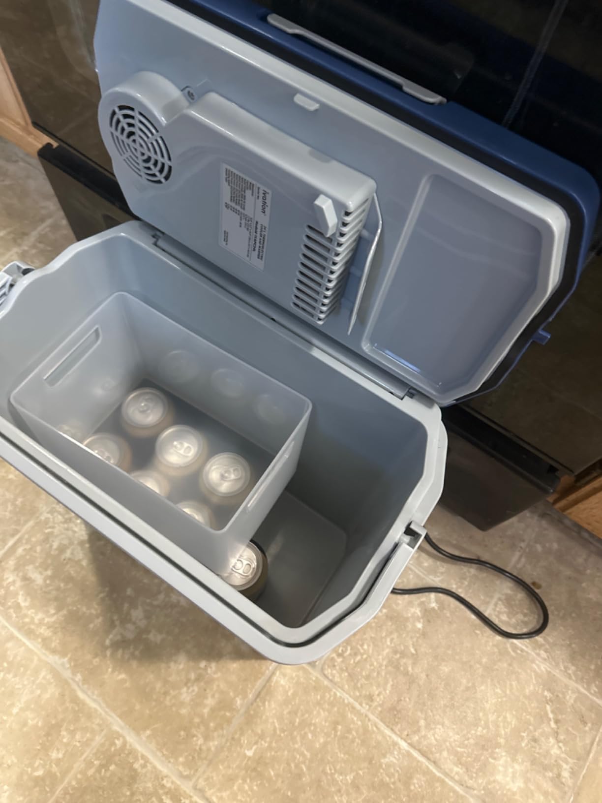 Ivation Electric Cooler & Warmer, Portable Thermoelectric Fridge w/Handle | for Vehicles & Trucks| Includes 110V AC Home Power Cord & 12V DC Car Adapter for Camping, Travel & Picnics, 24L customer photo 2