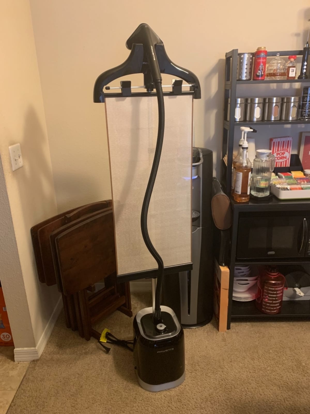 Rowenta Pro Style Standing Steamer 30g/min 45-Sec Heat-Up, 1500W, IS3440 | Steam & Press vertical support, XL Delta head, 51 oz removable tank, 3 settings, Fabric brush, Anti-calc function customer photo 1