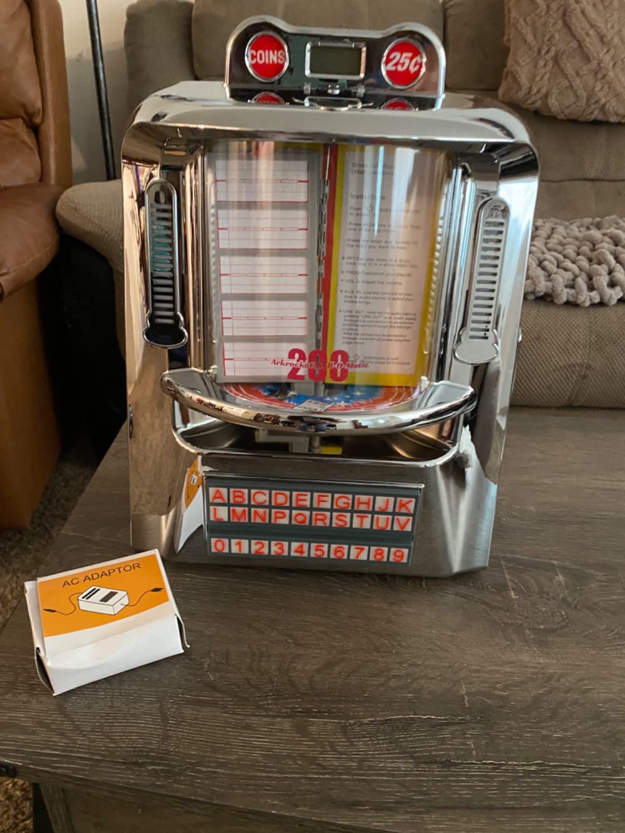 arkrocket 200 Wall-O-Matic Table Jukebox Wallbox Wireless Bluetooth Speaker FM Radio SD USB Retro American Diner Style Tabletop customer photo 1