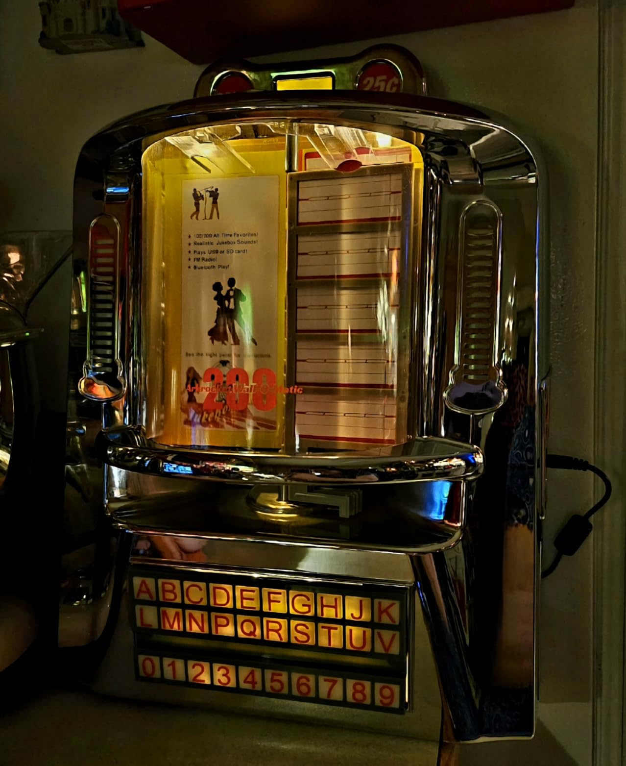 arkrocket 200 Wall-O-Matic Table Jukebox Wallbox Wireless Bluetooth Speaker FM Radio SD USB Retro American Diner Style Tabletop customer photo 2
