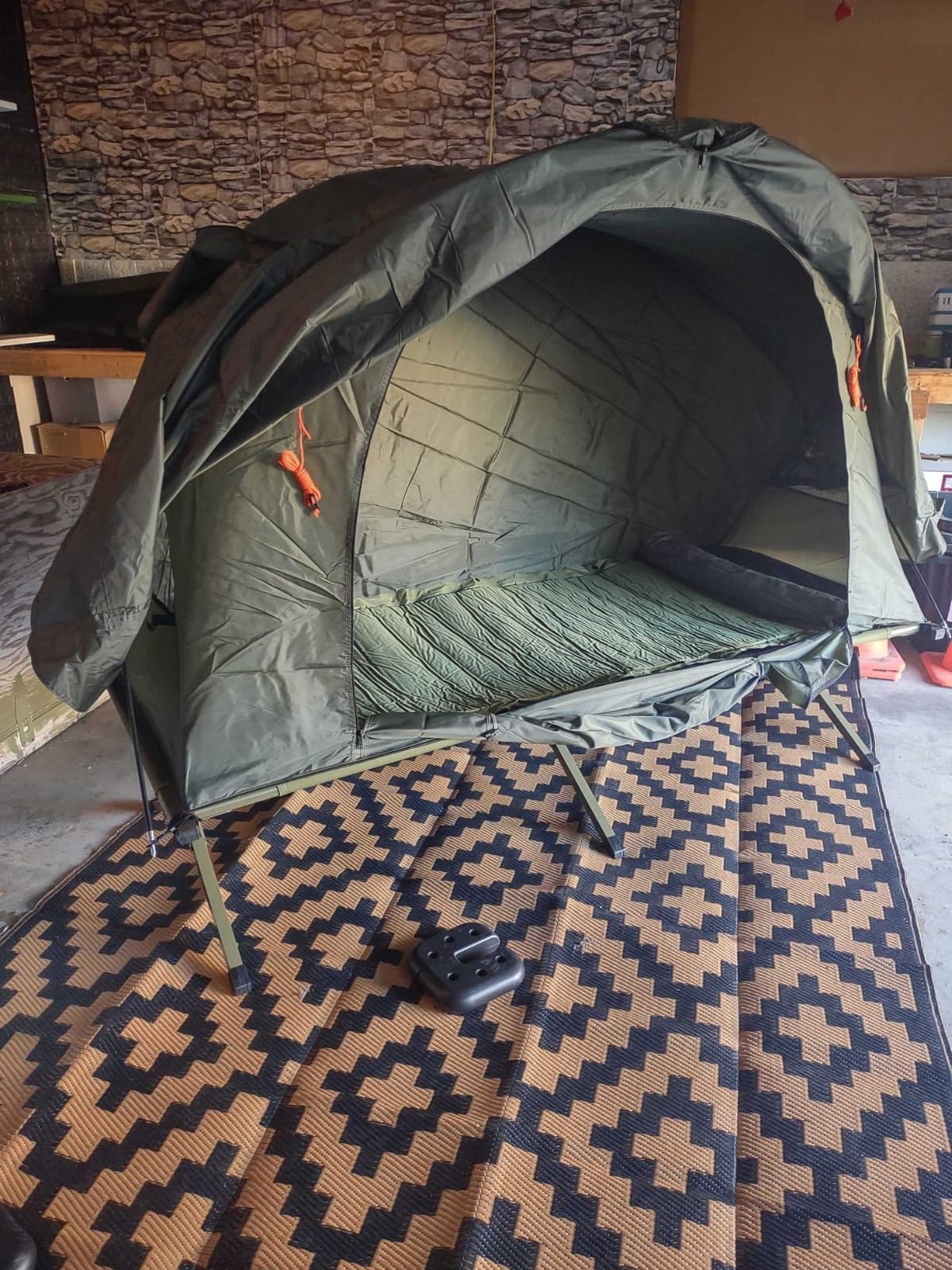 Tangkula 4-in-1 Camping Cot Tent Set, Foldable Off Ground Elevated Tent for 1 Person, Portable with Waterproof External Cover, Air Mattress & Carrying Bag, Ideal for Outdoor Hiking, Camping customer photo 1
