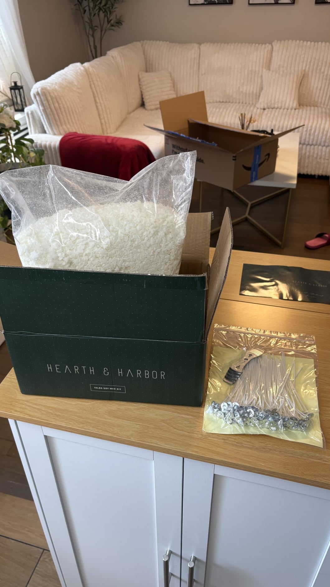 Hearth & Harbor Organic Candle Wax, Premium 10 lb Soy Wax for Candle Making | All-Natural Candle Making Supplies, Beeswax-Free, Paraffin-Free, Soy Wax Flakes Perfect for Candles, Tealights and Melts customer photo 1
