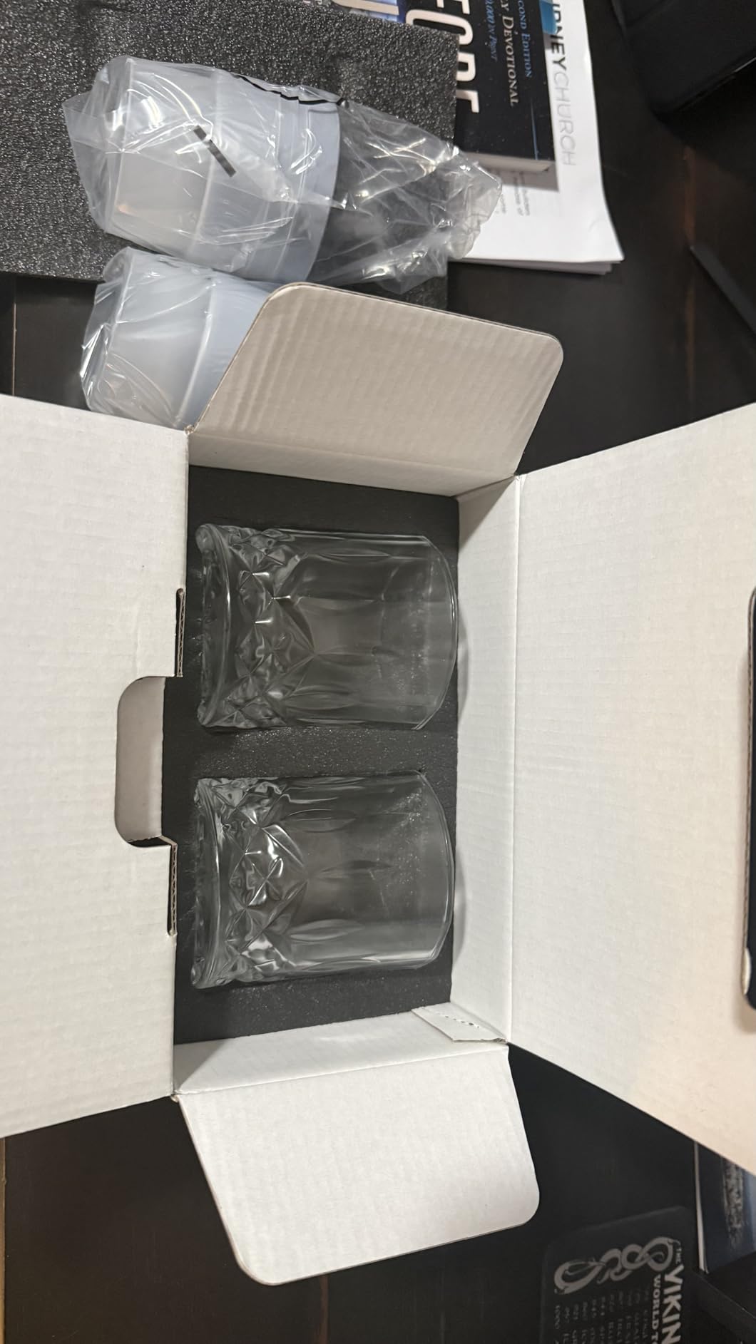 Whiskey Rocks Glass, Set of 4 (2 Crystal Bourbon Glasses, 2 Round Big Ice Ball Molds) In Gift Box - 10 Oz Old Fashioned Glasses for Scotch Cocktail Rum Cognac Vodka Liquor customer photo 2
