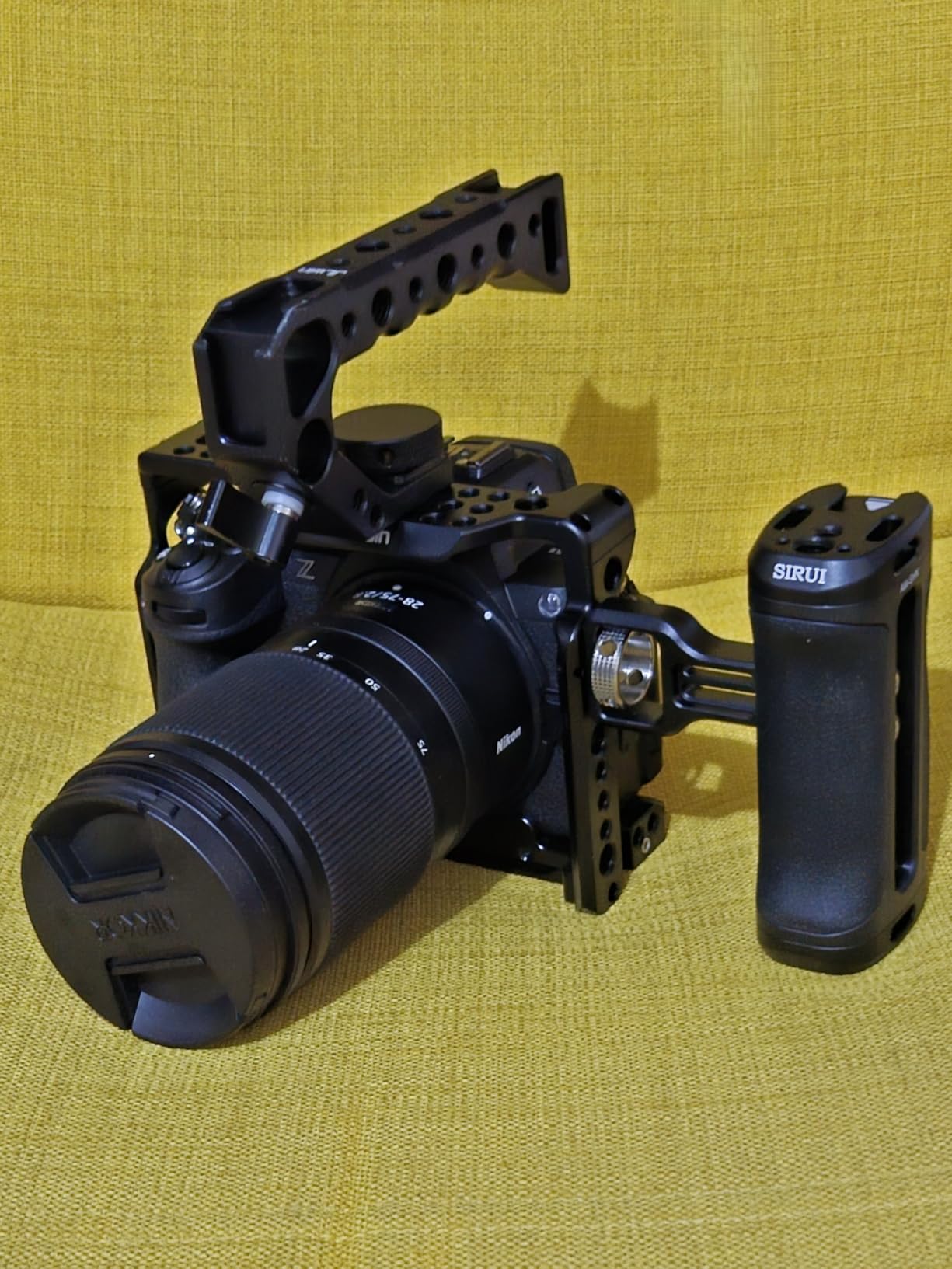 Hersmay A7III Cage with Top Handle, A9 Camera Cage for Sony A7III / A7RIII /A9 /A7II Mirrorless Camera, Multiple 1/4