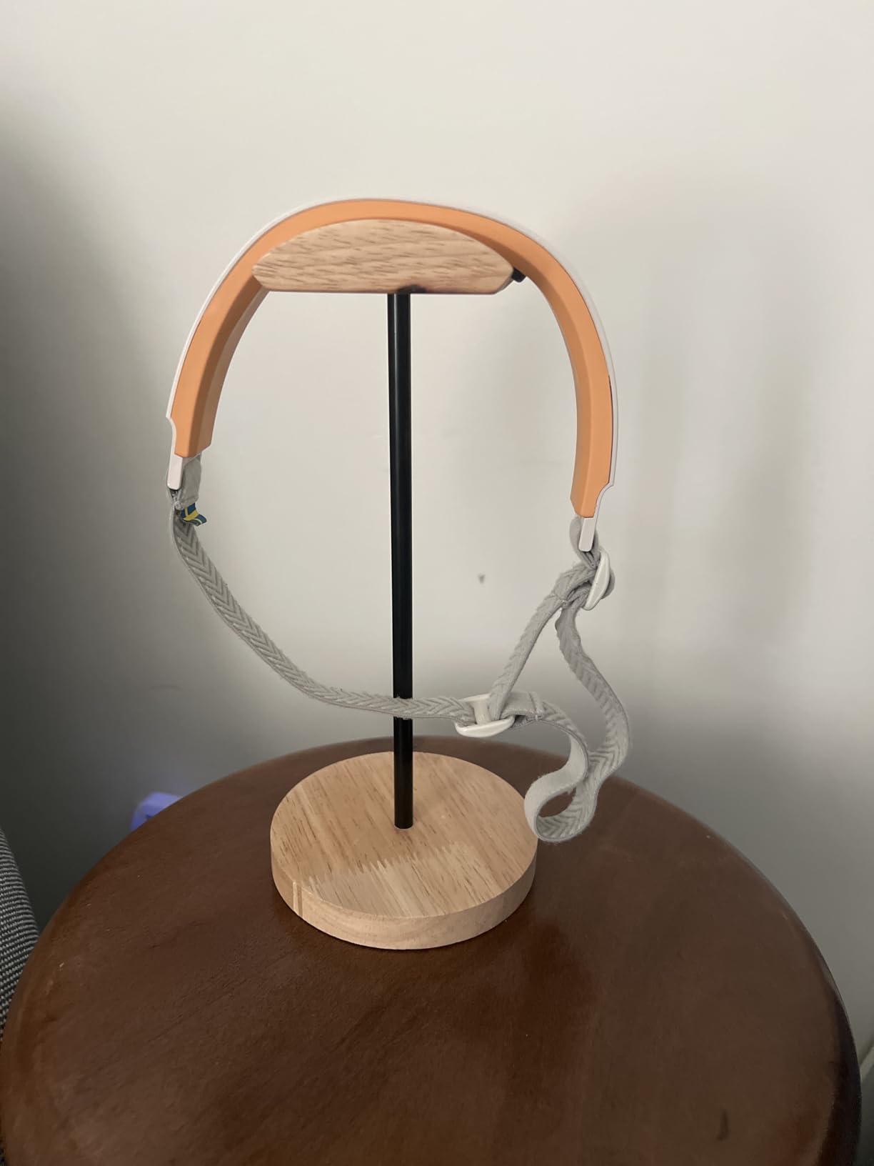 Headphone Stand Nature Wood & Metal Headset Hanger Mount Hook Gaming Holder Desktop Earphone Artful Functional Craftsmanship Stand for All Headsets with Solid Wooden Base customer photo 2