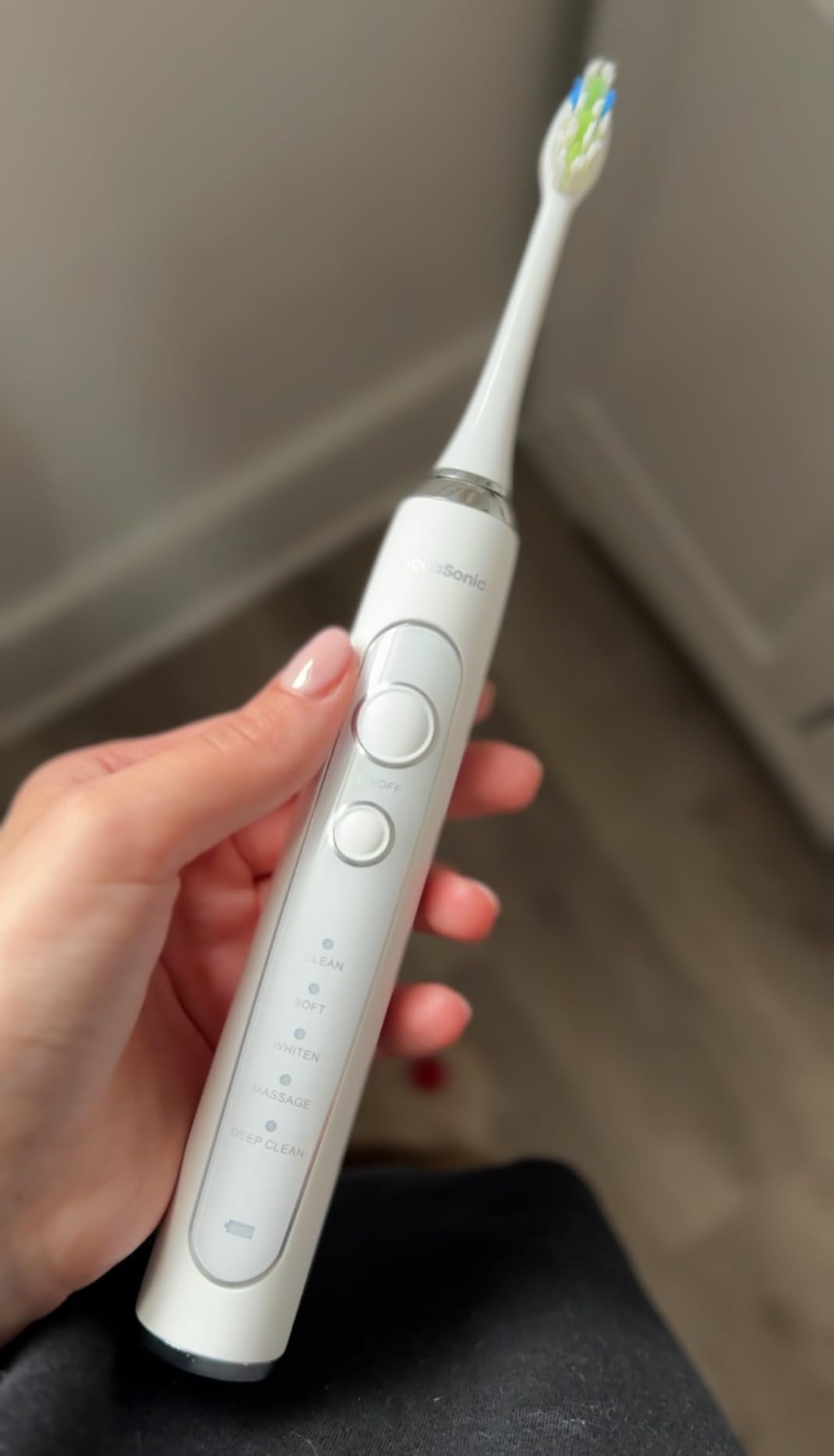 AquaSonic Home Dental Center PRO - Brushing & Flossing Made Easy - Brush & Floss - Power Toothbrush & Water Flosser - Whiter Teeth & Healthier Gums - Black Series Pro+Oral Irrigator customer photo 1