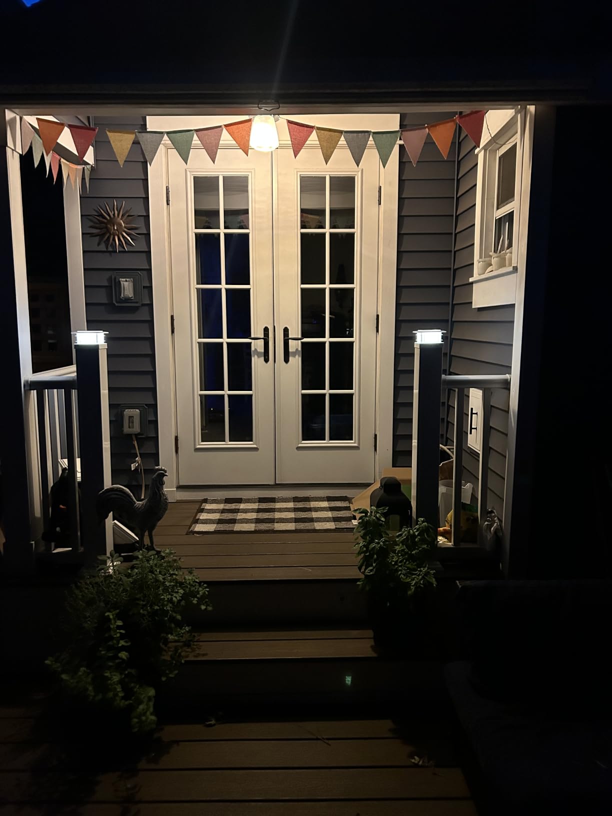 Dynaming 4x4 Solar Post Cap Lights Outdoor with 2 Color Modes, 6 Pack Upgrade Fence Post Solar Lights Black Shell for 4x4 Vinyl/Wooden Posts, Brightness LED Lighting Decor for Garden Deck Patio customer photo 2