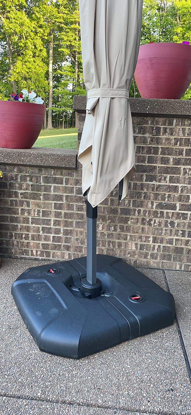 PURPLE LEAF Patio Umbrella Base SBL4090 Water & Sand Filled Weighted Base Outdoor Umbrella Base for Offset Cantilever Umbrella 200 Lbs customer photo 2