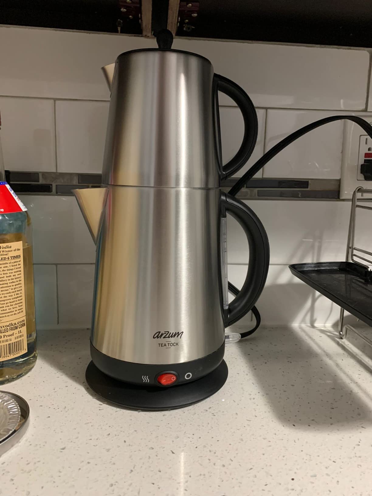 Arzum Tea Tock Electric Turkish Tea Maker, Stainless Steel, 120V customer photo 2