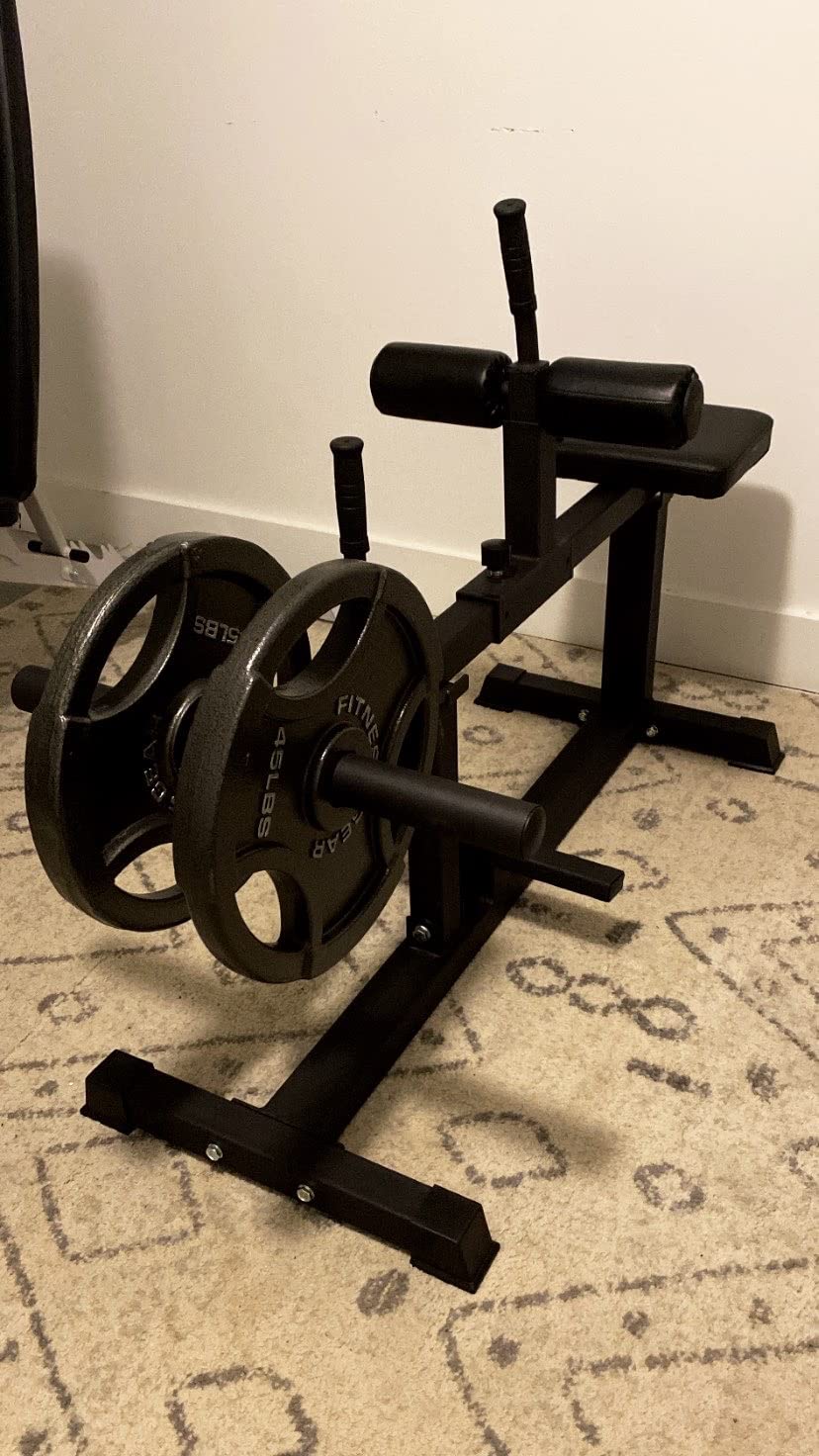 Titan Fitness Plate-Loaded Seated Calf Raise Machine, Rated 550 LB, Lower Body Specialty Machine, Strength Training Equipment, Builds Calf Strength, Leg Machine for Home Gym customer photo 2