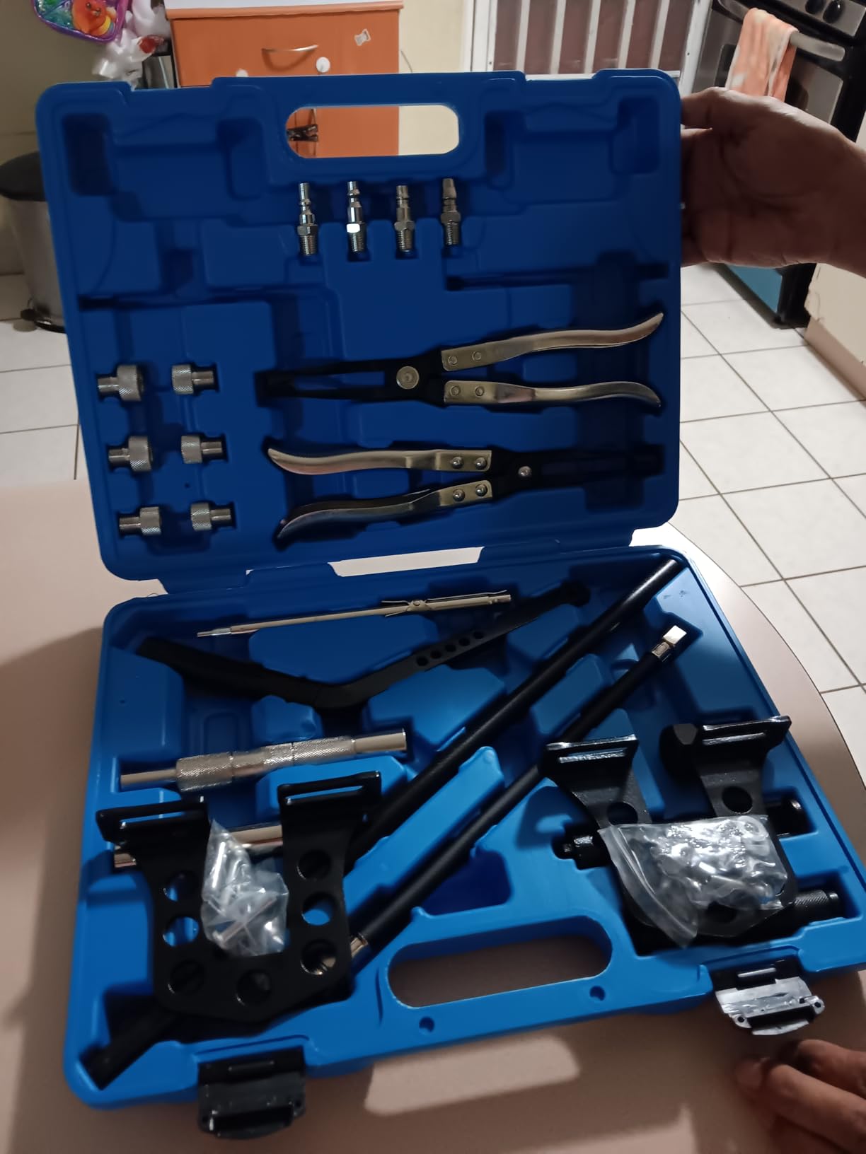 OMT Valve Spring Compressor, Valve Stem Tool Valve Holder Tool Valve Keeper | Universal Overhead Engine Valve Spring Remover and Installer OHV OHC Compressor Tool customer photo 1