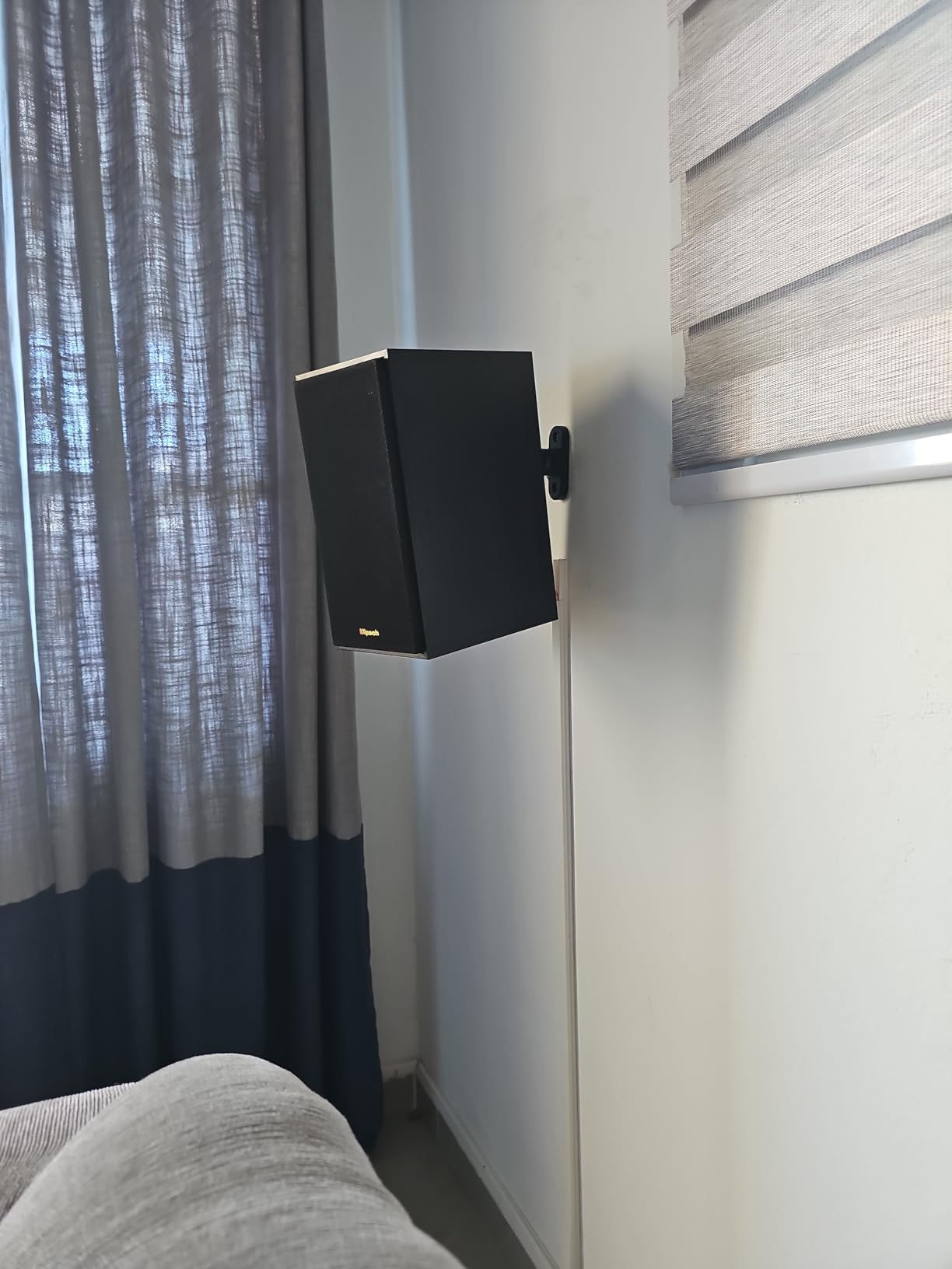 Speaker Wall Mount, Swivel and Tilt, Holds Up to 30lbs, 2 Packs, All Aluminum Wall Speaker Mount for Small Speakers, Compatible with JBL,Samsung, KEF, Klipsch, Sony and More, BS-218pro,Black customer photo 1
