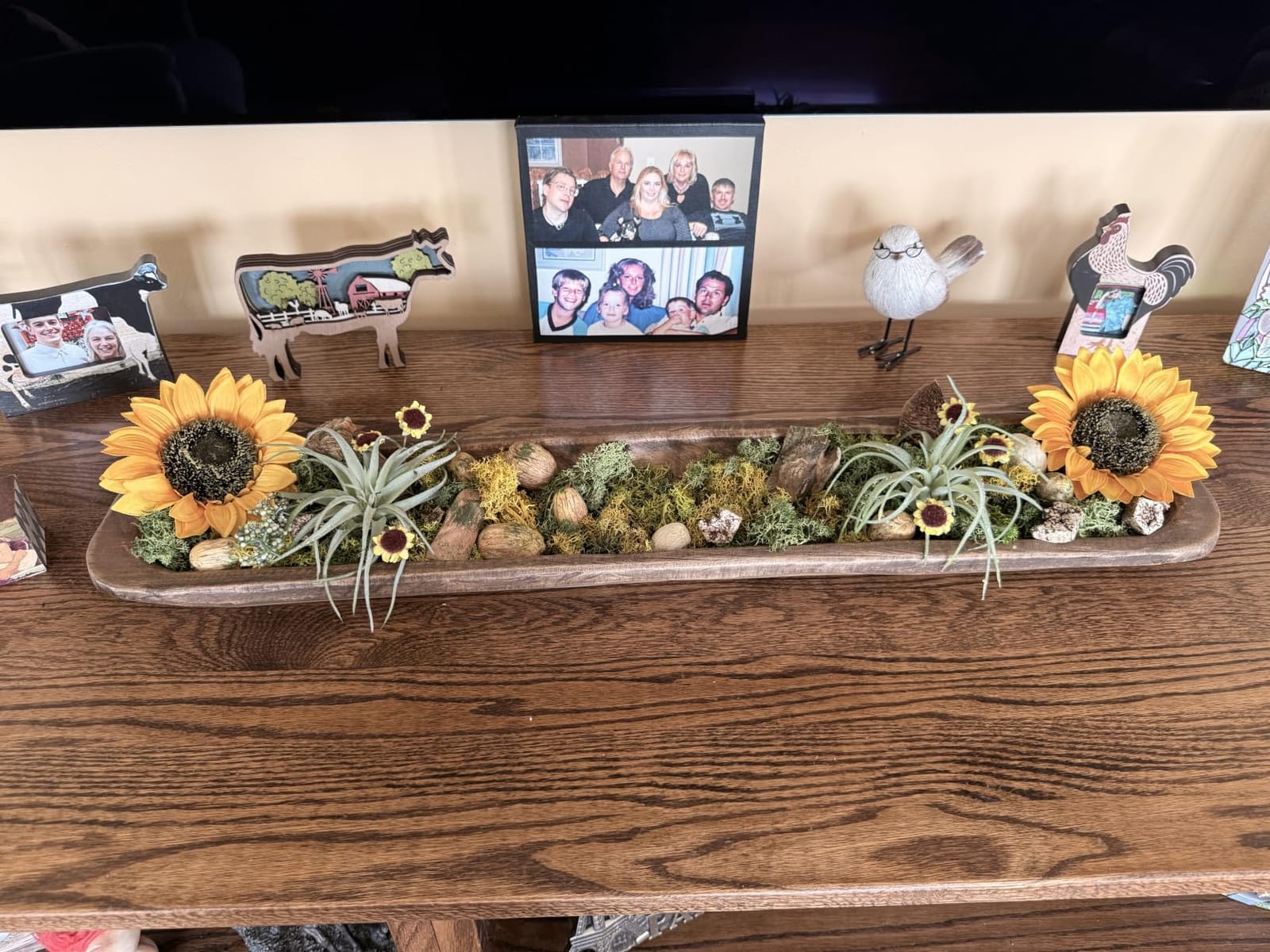 Decorative Wooden Dough Bowl Decor Approx 30 Inch, Hand Carved Spanish Oak | Made in USA, Farmhouse Coffee Table Decor, Dining Table Centerpiece, Housewarming Gift, Decorative Tray Seasonal Home Styling customer photo 2