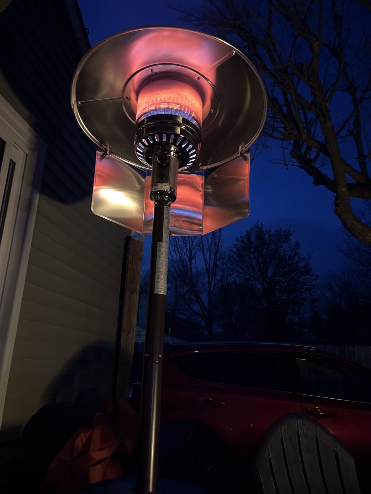 EAST OAK 50,000 BTU Patio Heater with Sand Box, Table Design, Double-Layer Stainless Steel Burner, Wheels, Triple Protection System, Outdoor Heater for Home and Residential, Polar Night customer photo 2