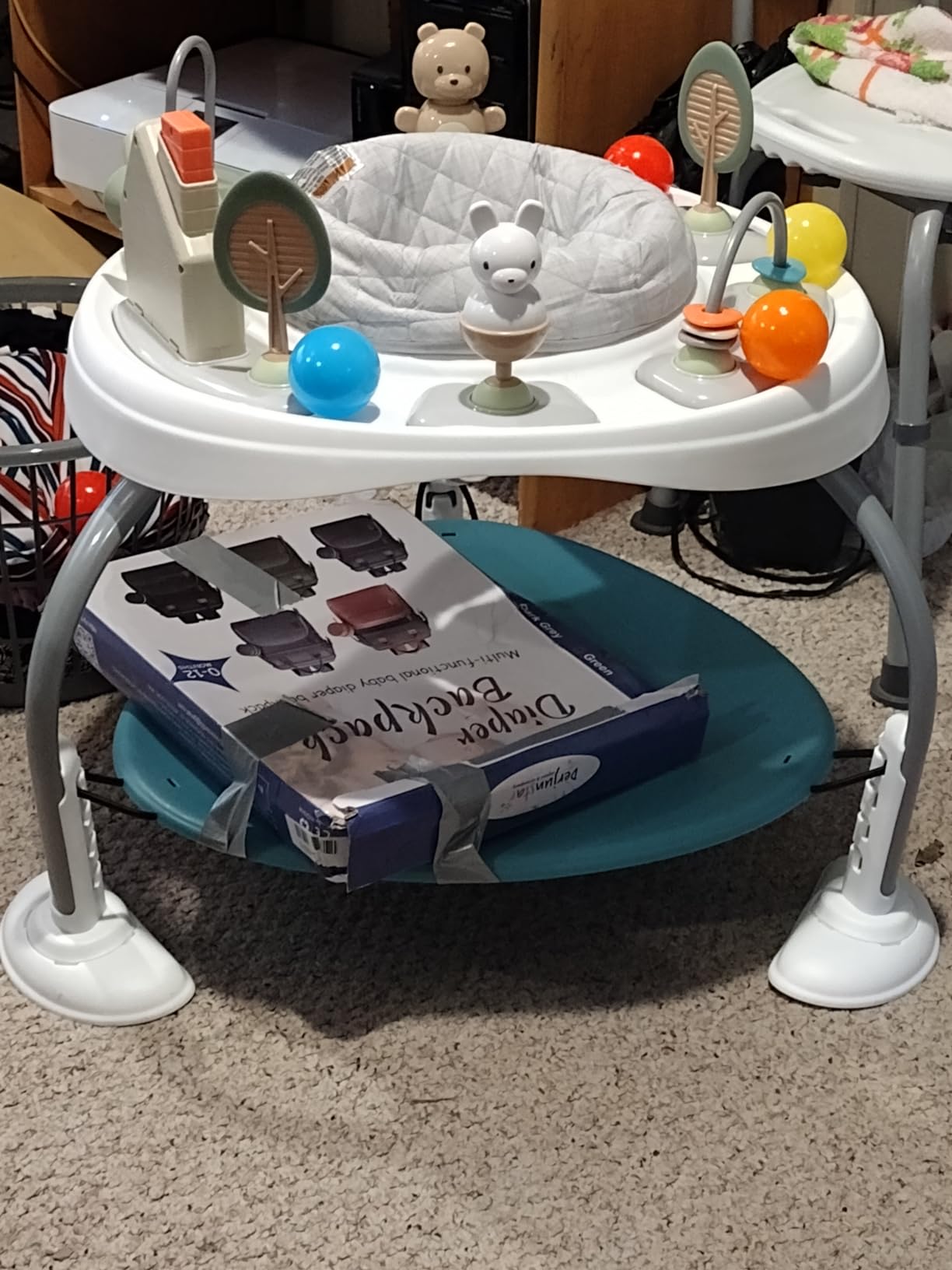 Ingenuity Spring & Sprout 2-in-1 Baby Activity Center Jumper and Table with Infant Toys - Ages 6 Month +, First Forest customer photo 1