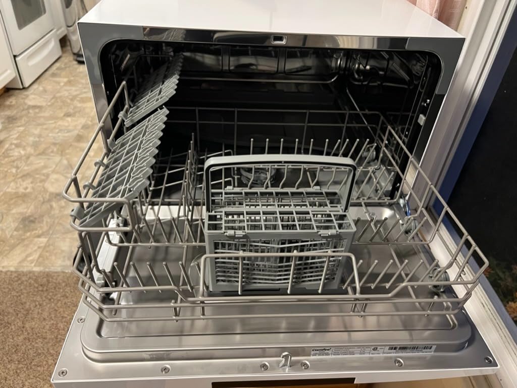 COMFEE' Countertop Dishwasher, Energy Star Portable Dishwasher, 6 Place Settings & 8 Washing Programs, Speed, Baby-Care, ECO & Glass, Dish Washer for Dorm, RV & Apartment, Black customer photo 2