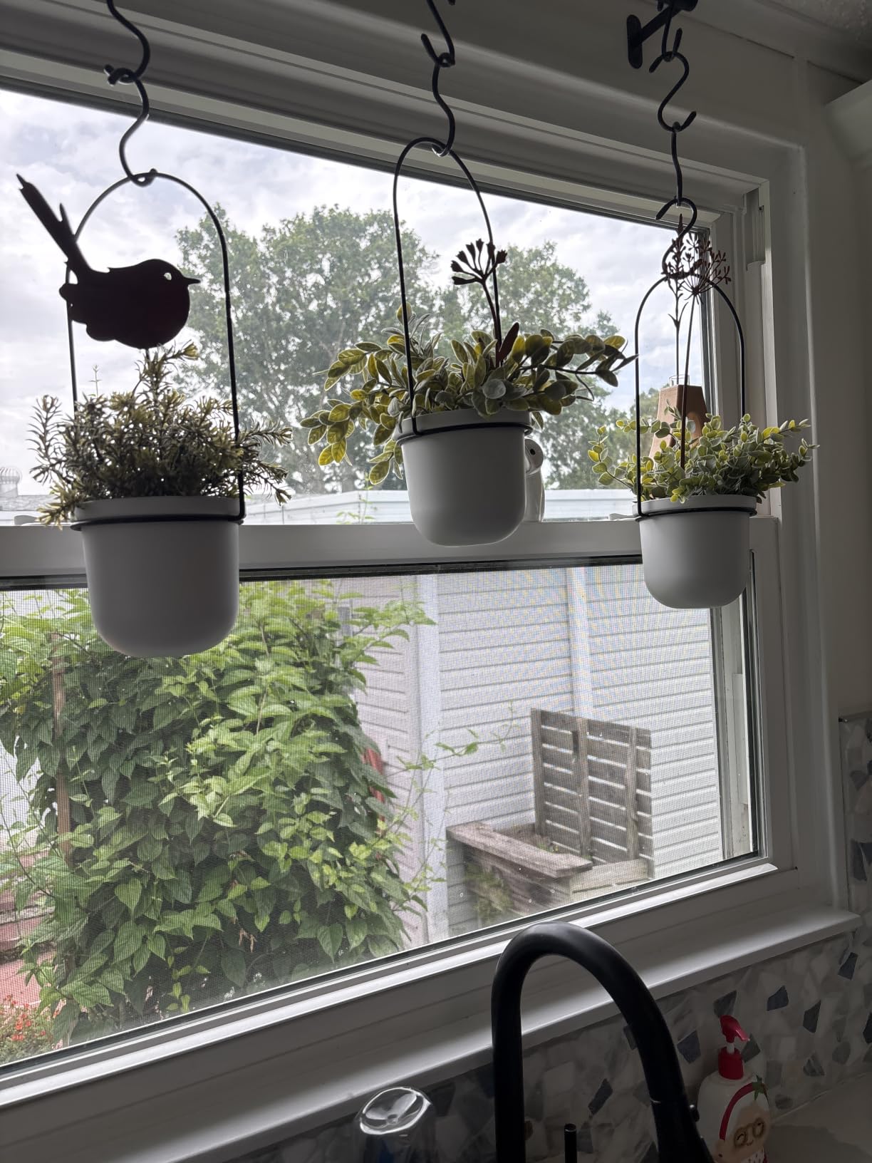 Der Rose 3 Pack Fake Plants Mini Faux Plants for Shelf Classroom Decor | Green eucalyptus, eco-friendly paper pulp pot, adjustable stems, pet child safe, office desk kitchen bathroom decor customer photo 1
