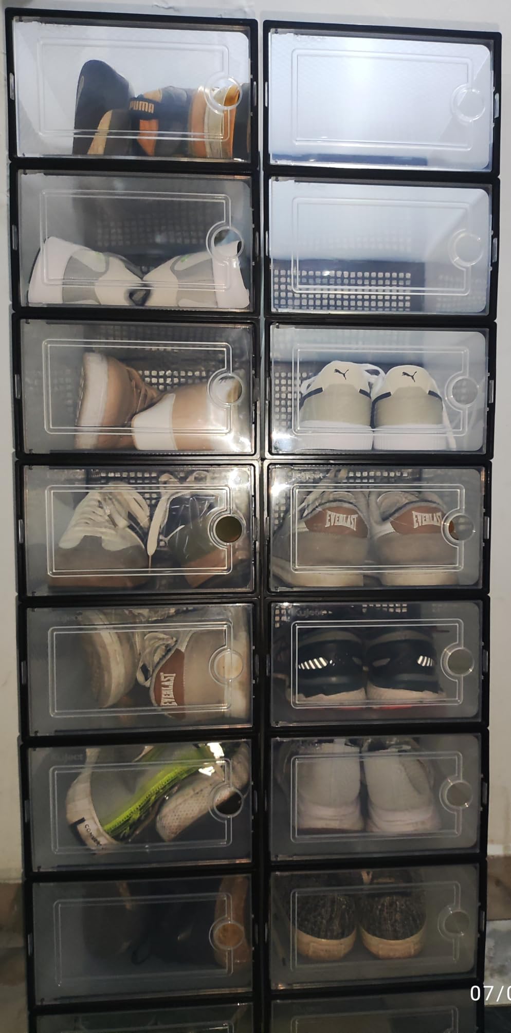 Kuject X-Large Shoe Storage Boxes 12 Pack, Clear Stackable Shoe Organizer with Drop-Front Design customer photo 2