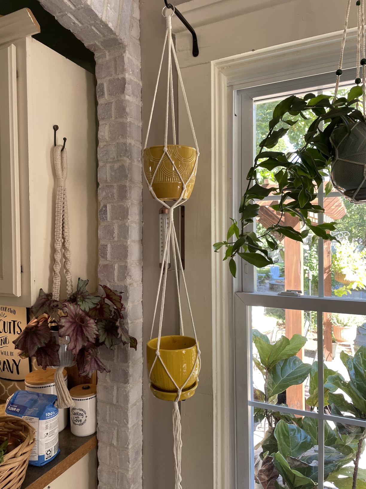IGaiety Macrame Plant Hangers 7 Pack for Indoor Outdoor Boho Home Decor customer photo 1
