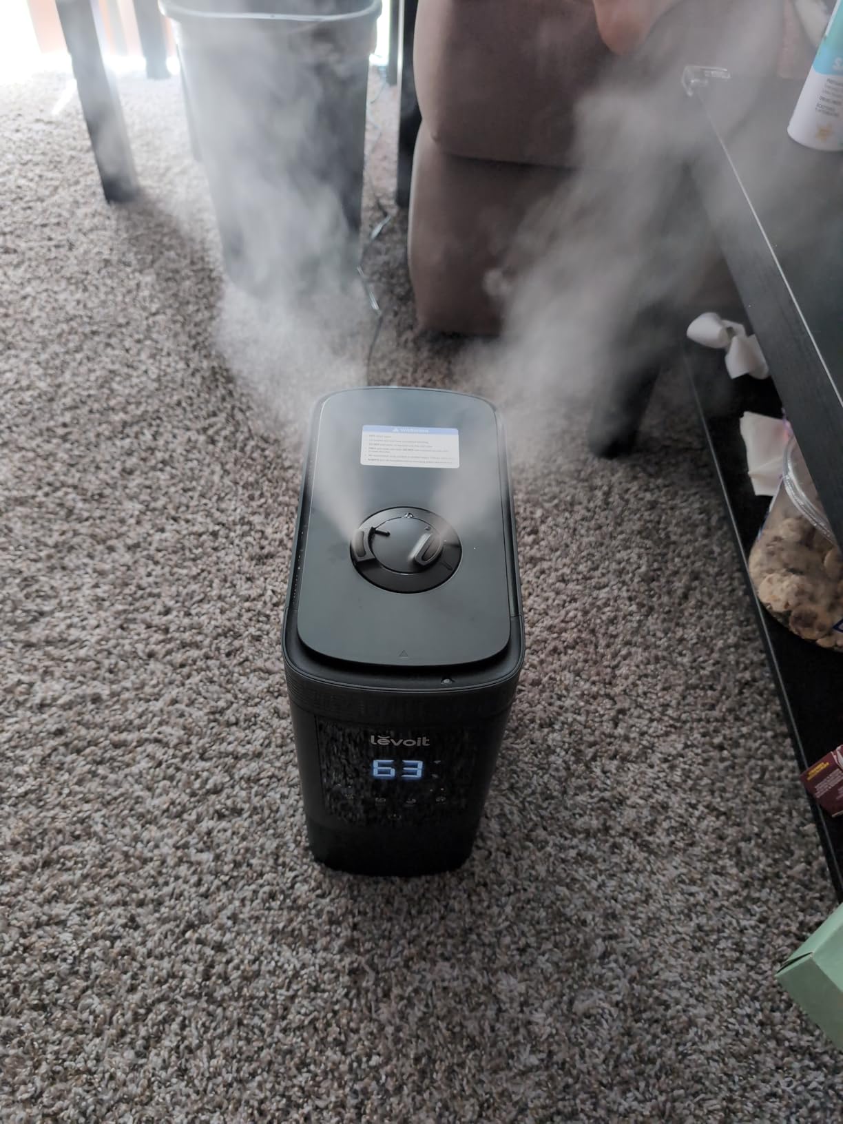 Levoit Classic300 Ultrasonic Top Fill Humidifier, Extra Large 6L Tank, 60H | Super Quiet, Easy to Use and Clean, 360° Rotation Nozzle, Simple Knob Control, Handle, Auto Shut Off, Gray customer photo 1