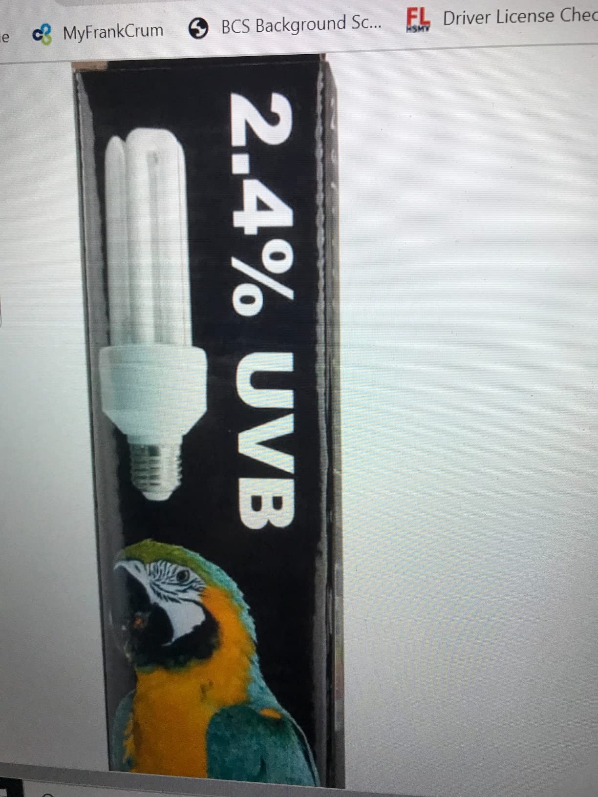 LUCKY HERP UVA UVB Light Bulb for Birds 2.4 UVB 20W Compact Fluorescent Lamp for All Kinds Captive Birds customer photo 1
