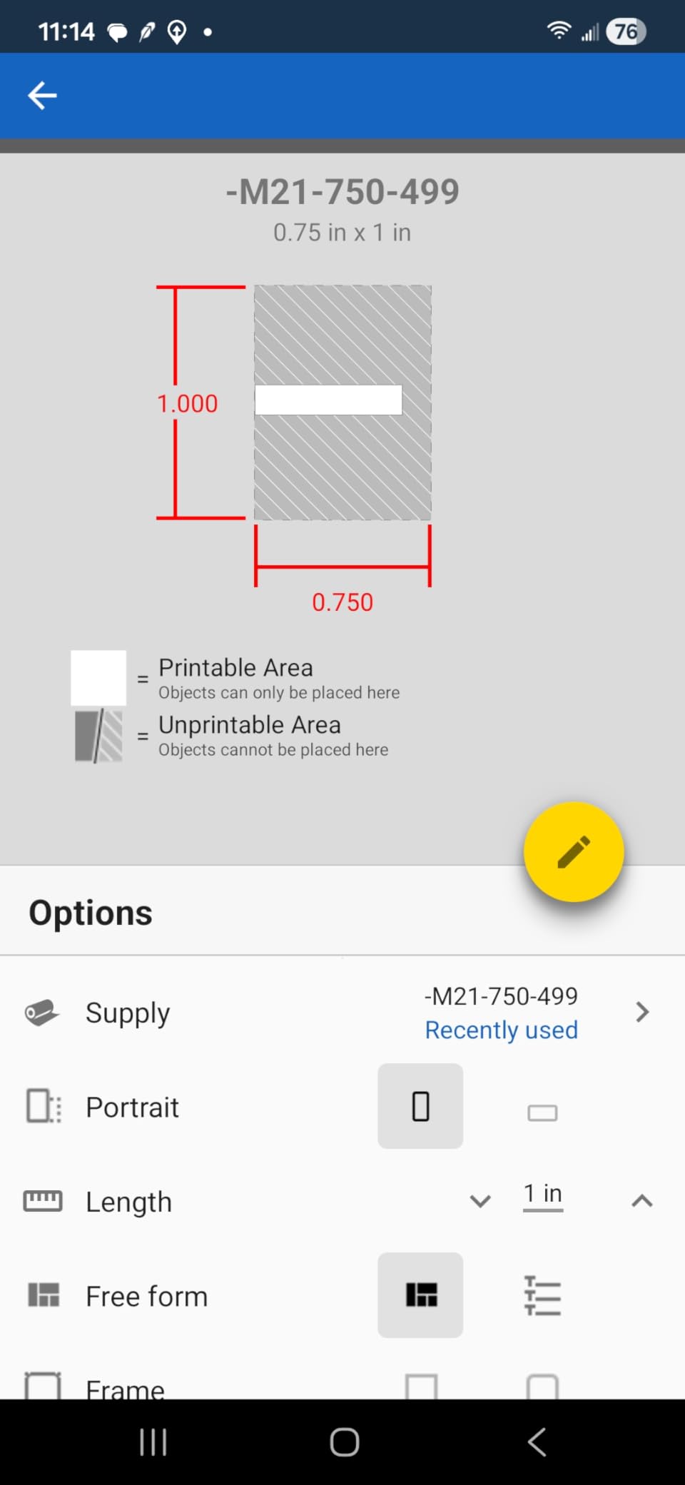 Brady M211 Portable Bluetooth Monochrome Label Printer, Yellow/Black customer photo 2