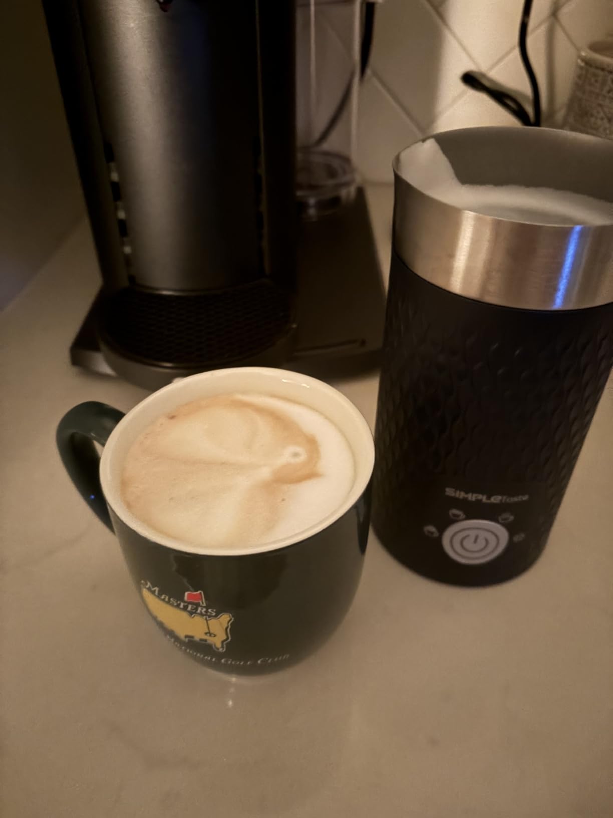 SIMPLETASTE Milk Frother, 4-in-1 Electric Automatic Milk Steamer, Blue | Warm and Cold Foam Maker and Milk Warmer for Latte, Macchiato, Cappuccino, Hot Chocolate customer photo 2