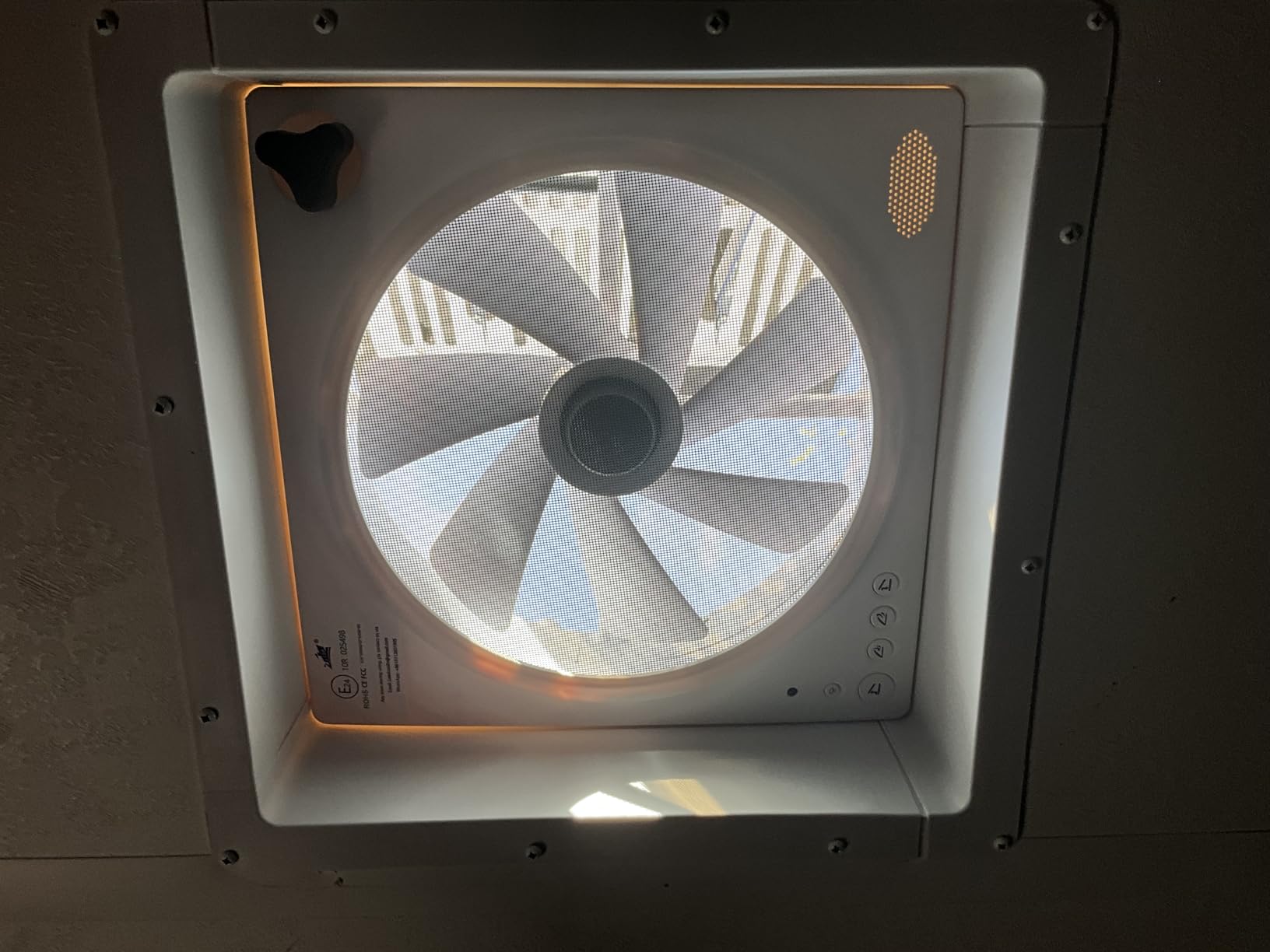 RV Roof Vent Fan 14x14, Quiet 12V(24V Max) with Remote Control & Rain Sensor | Reversible Intake & Exhaust Airflow, Manual Knob Control, Built-In Timer, Brushless Motor, Fits Camper, Trailer & Motorhome customer photo 2