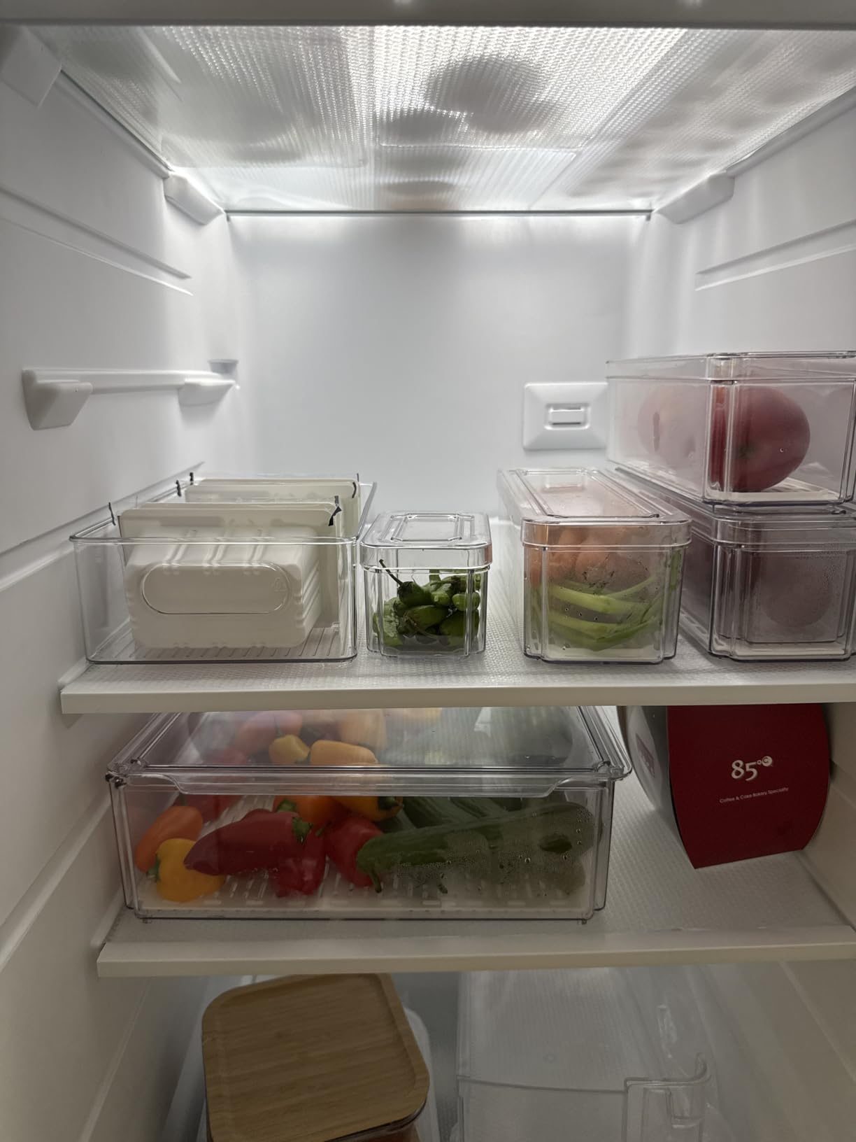 POMEAT 10 Pack Fridge Organizer, Stackable Refrigerator Organizer Bins with Lids, Produce Fruit Storage Containers for Storage Clear for Food, Drinks, Vegetable Storage customer photo 1