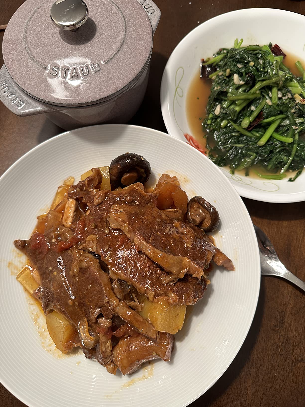Staub La Cocotte de GOHAN 40508-854 Chiffon Rose M 6.3 inches (16 cm) Rice Pot, 2 Pieces, Cast Iron Pot, Rice Cooker (Genuine Japanese Product with Serial Number) customer photo 1