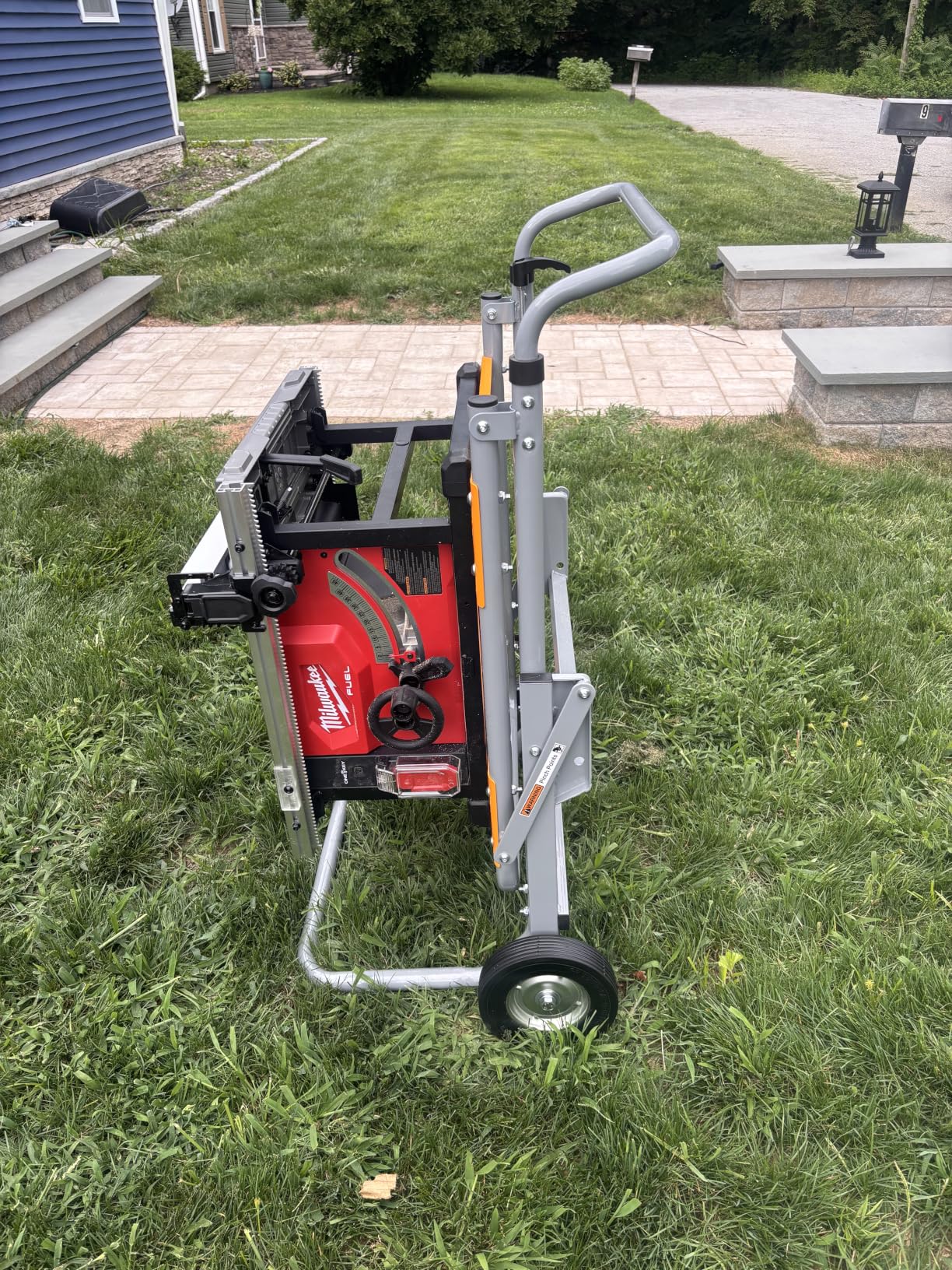 POWERTEC Table Saw Stand with 8-Inch Jobsite Wheels, Upright Folding Design, 330Lbs Load Capacity, Multiple Adjustable Mounting Options (MT4009V) customer photo 1