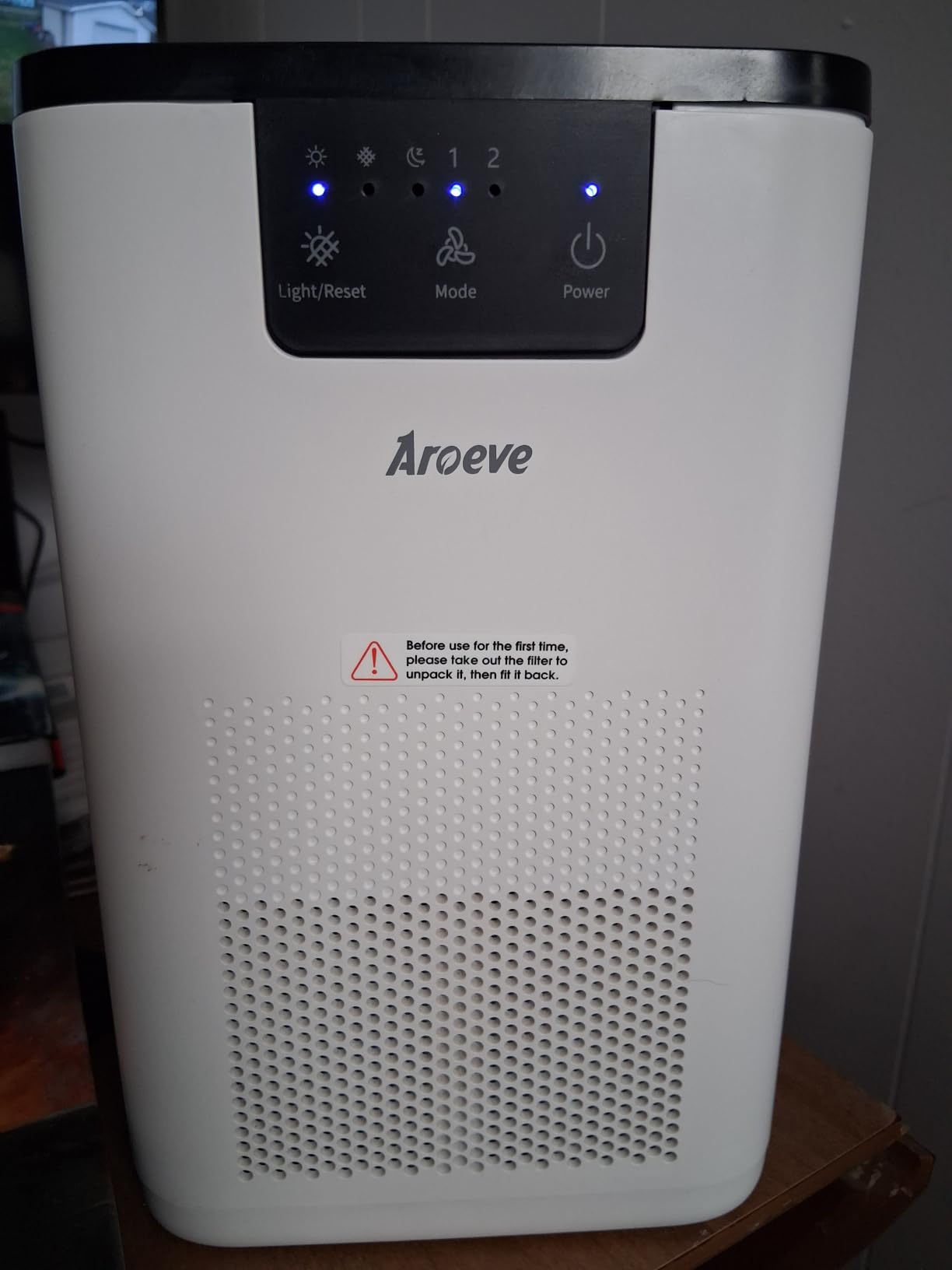 AROEVE Air Purifiers for Bedroom with Aromatherapy Function-MK06A(White) | Meet Global Recycled Standard, 360-Degree Air Inlets, 0.3 Microns Filtration Efficiency, 20dB Noise, Speed Control customer photo 1