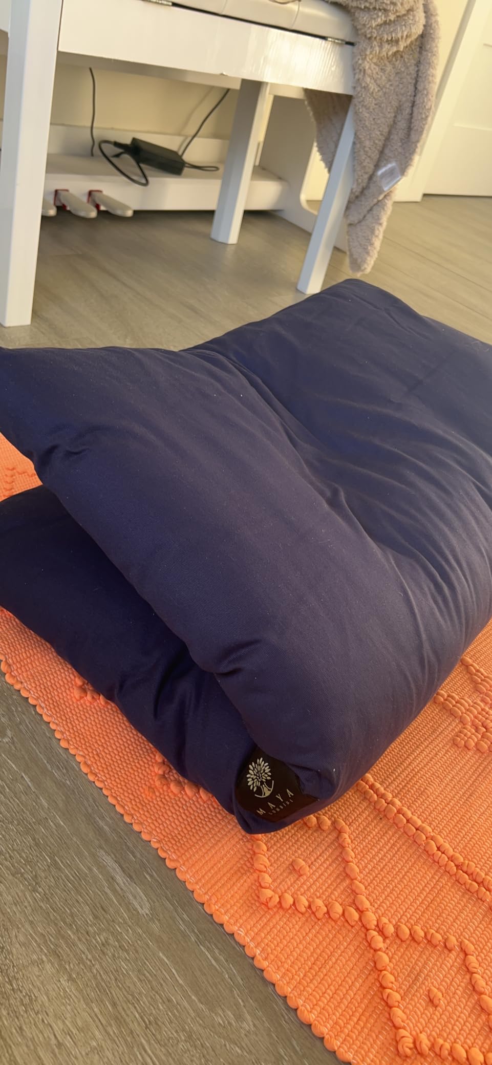 Organic Meditation Mat Zabuton/Floor Pillow - 3 & 4 Inch Thickness Options - Prevents Knees & Legs Pain customer photo 2