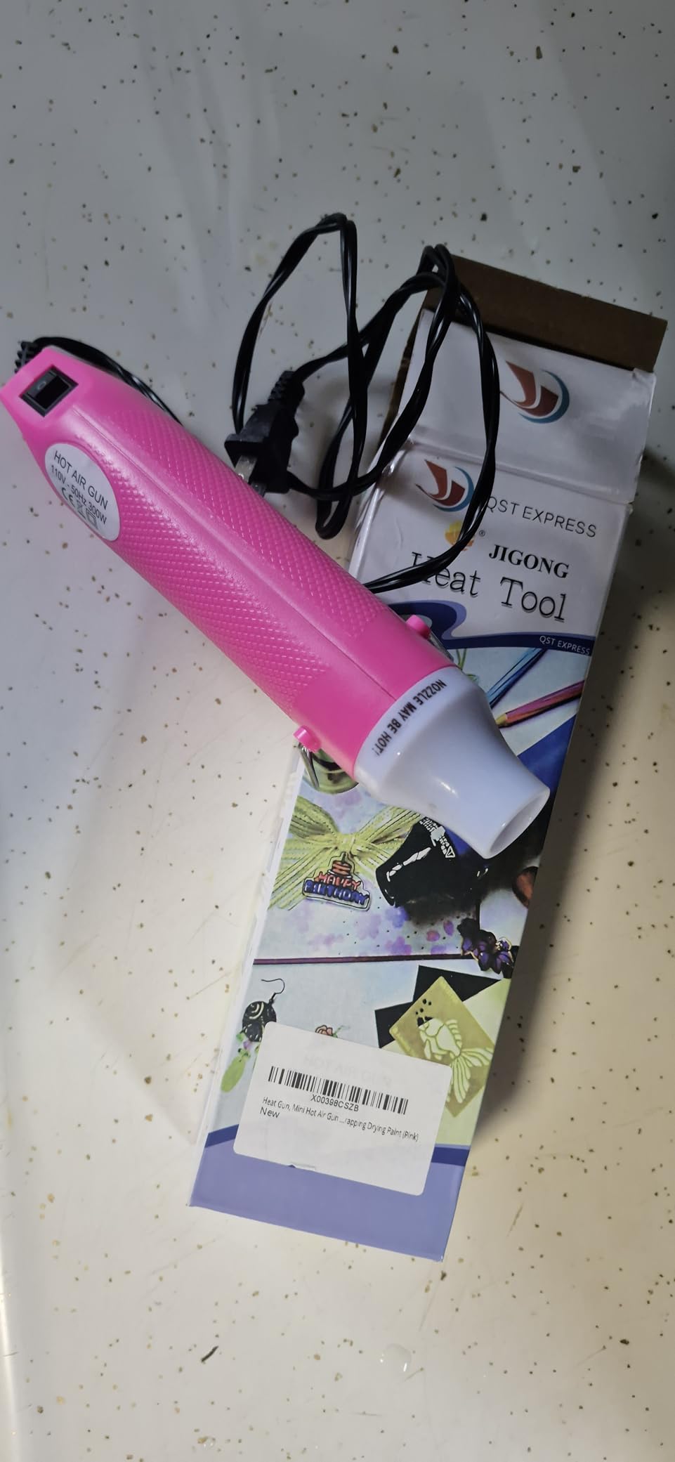 Heat Gun, Mini Hot Air Gun for DIY Crafts Portable Heat Air Gun Tool for Embossing Shrink Wrapping Drying Paint customer photo 2