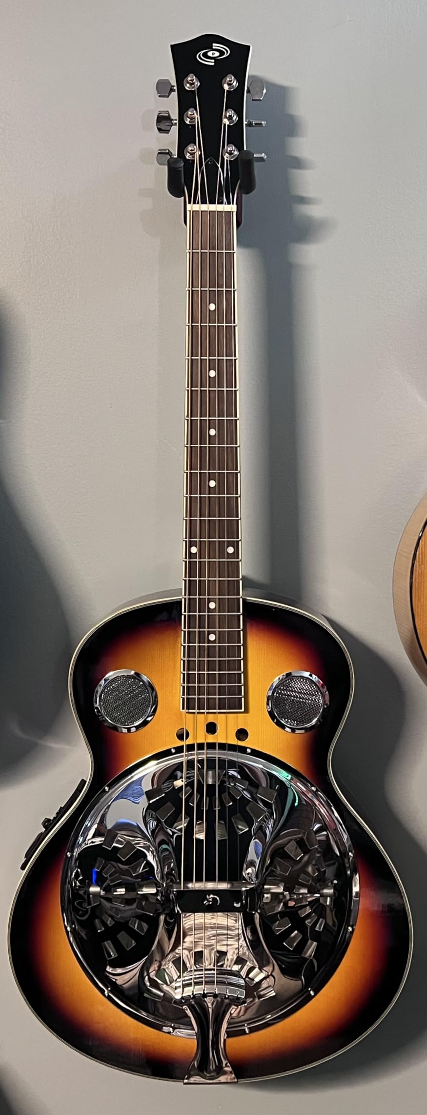 Pyle Resophonic Acoustic-Electric Guitar - 6-String Sunburst with Built-in Preamp, Case, Accessories customer photo 2