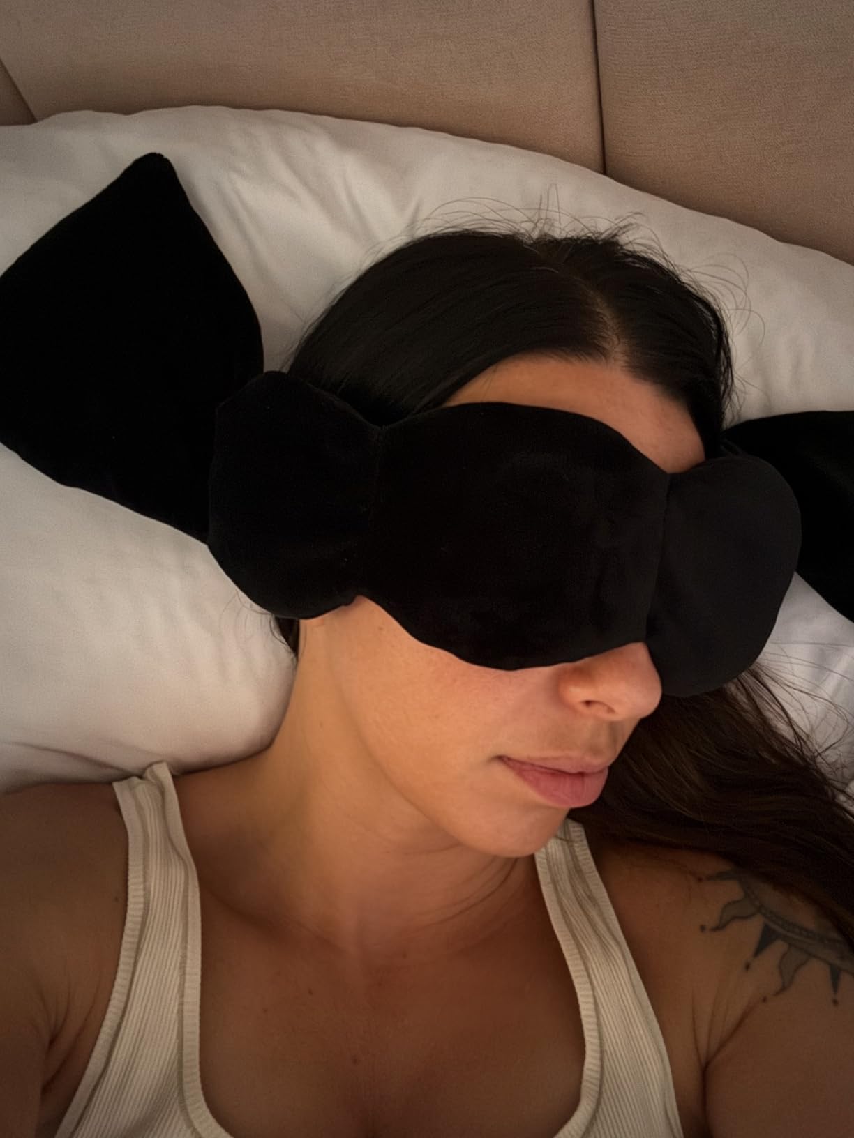 nodpod Patented Gentle Pressure Sleep Mask, Weighted Eye Mask | Patented Light Blocking Design for Sleeping, Travel & Relaxation, Bead Filled, Machine Washable, BPA-Free, Sage customer photo 2
